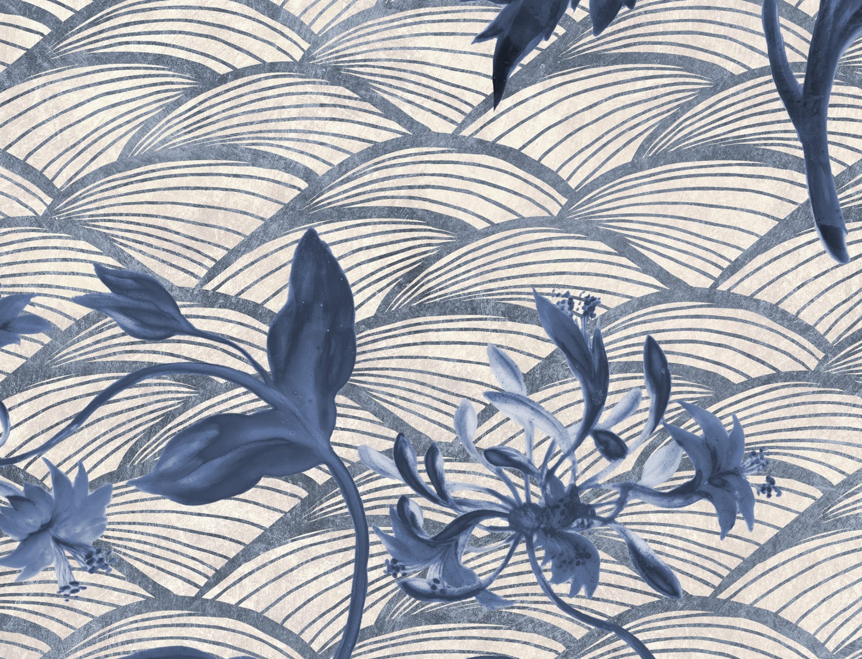 Floral Ripple Blue