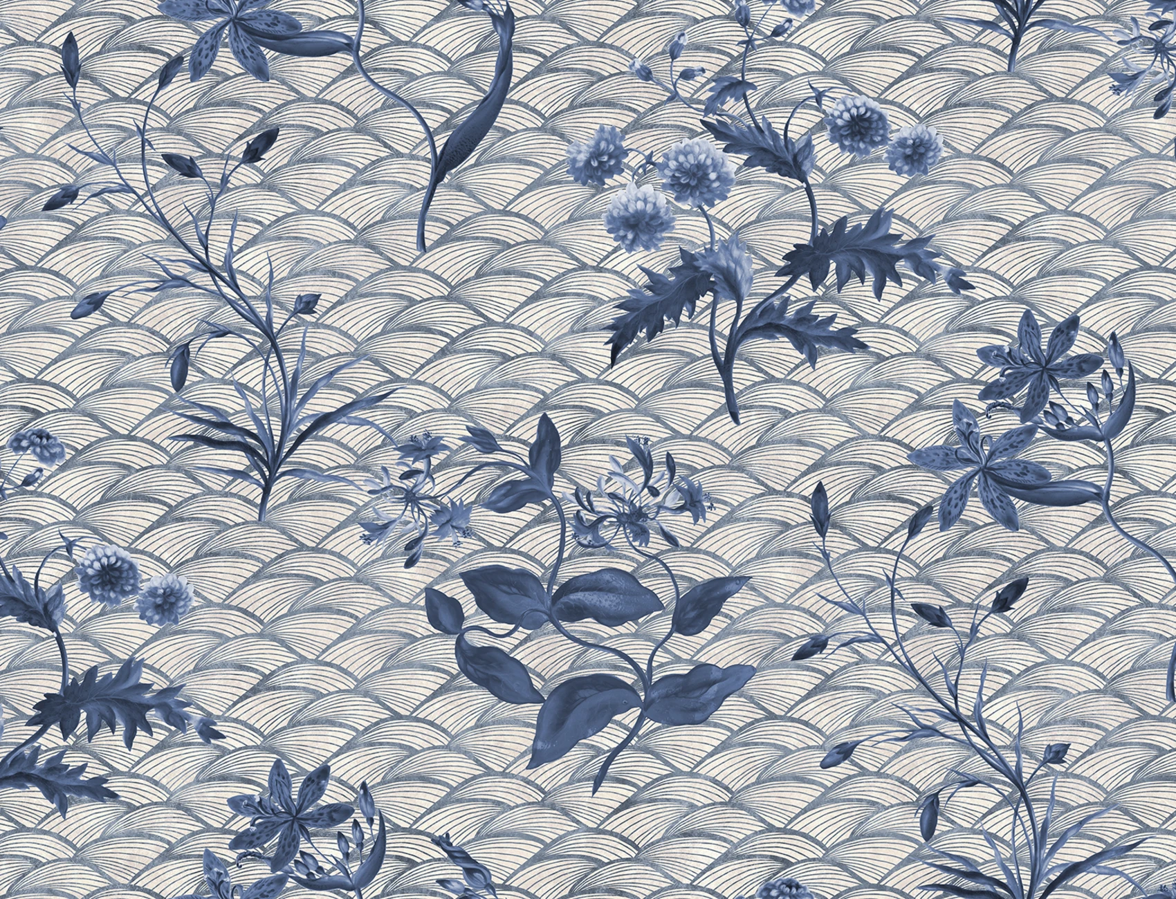 Floral Ripple Blue