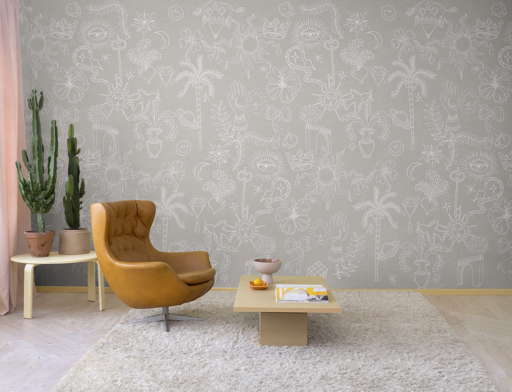 Doodle pattern wallpaper design