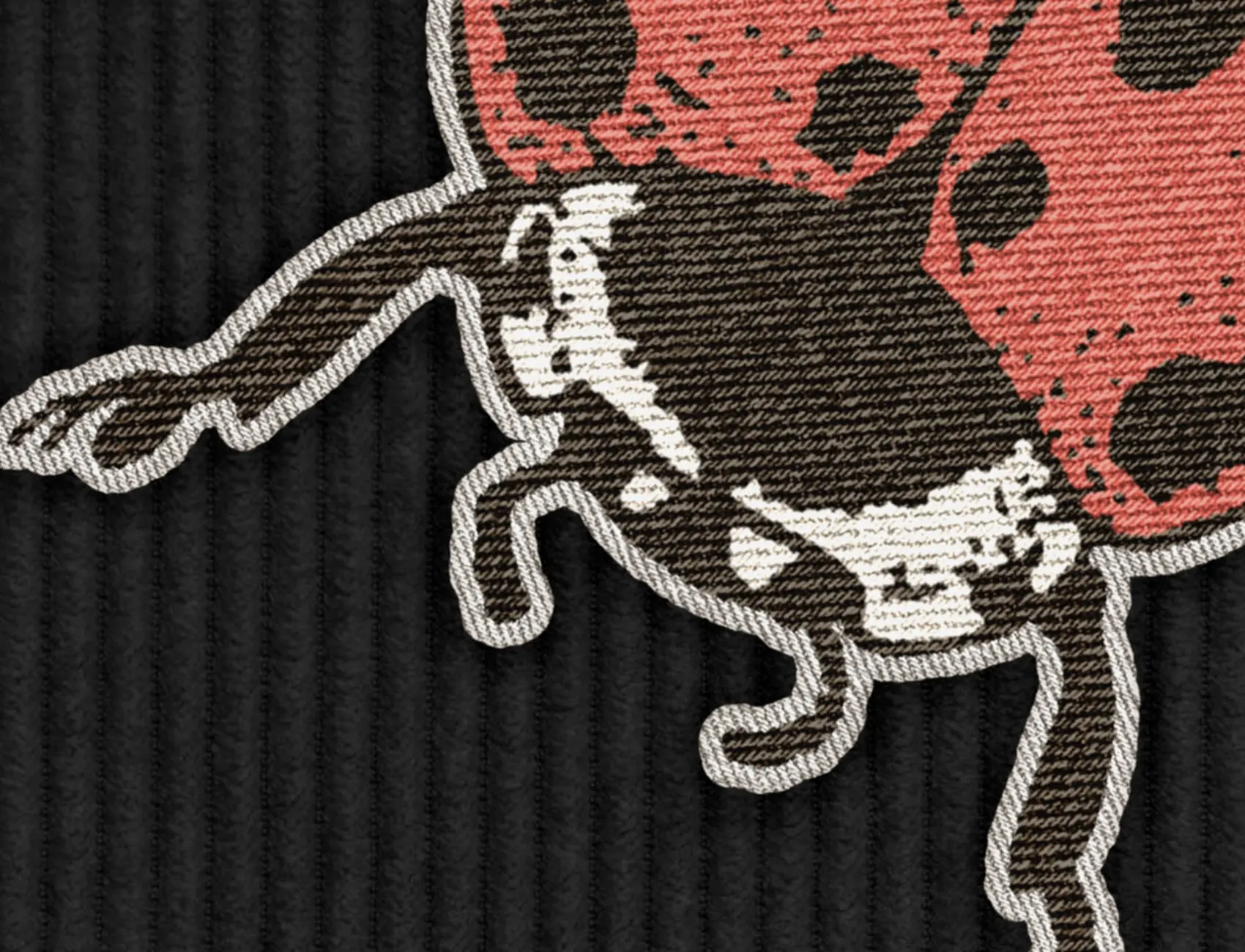 Verspieltes Patchwork-Tapetenmuster
