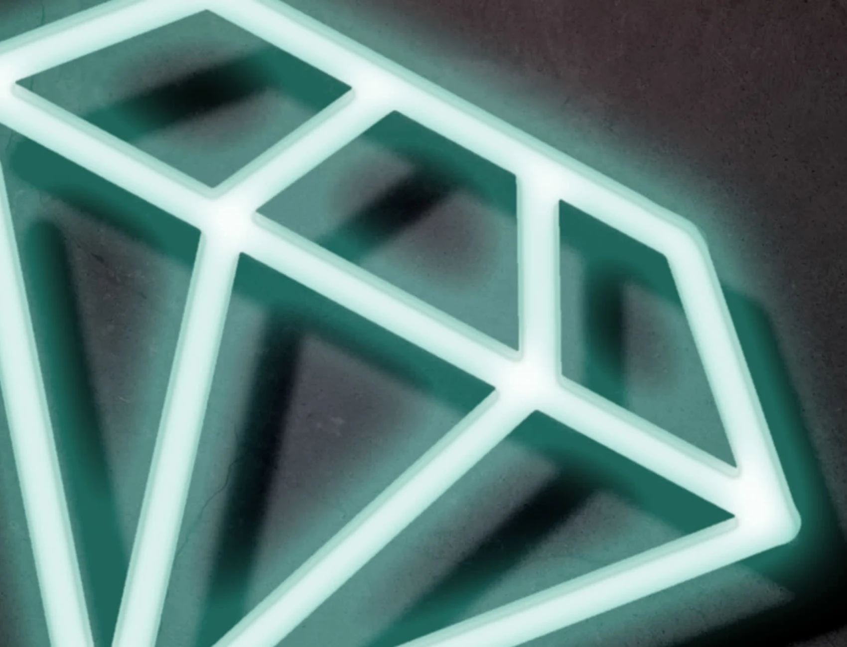 Bold neon typography wall mural
