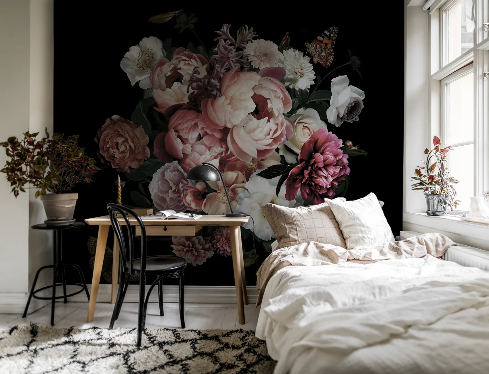 Flowers and butterflies