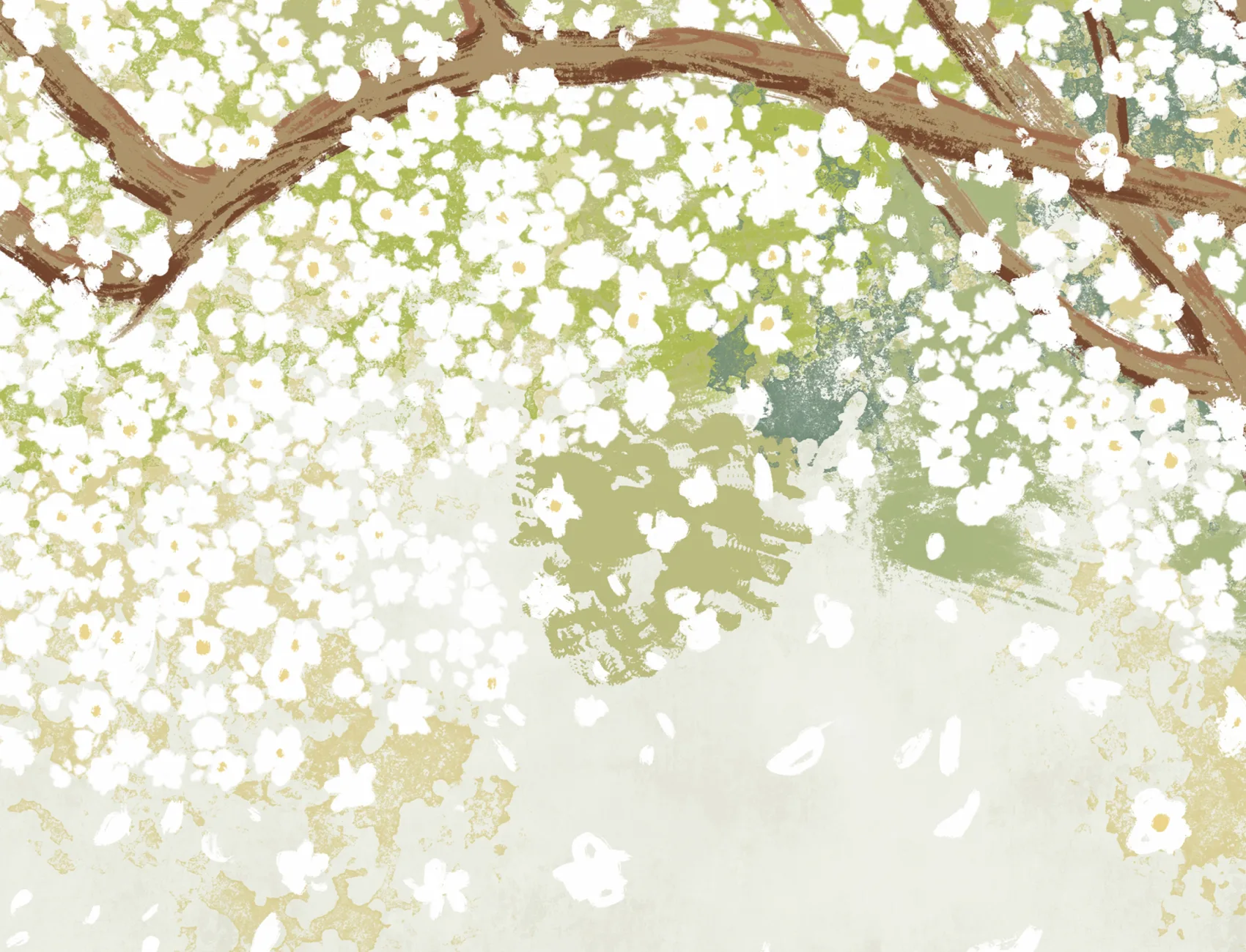 Árbol pintado en flor