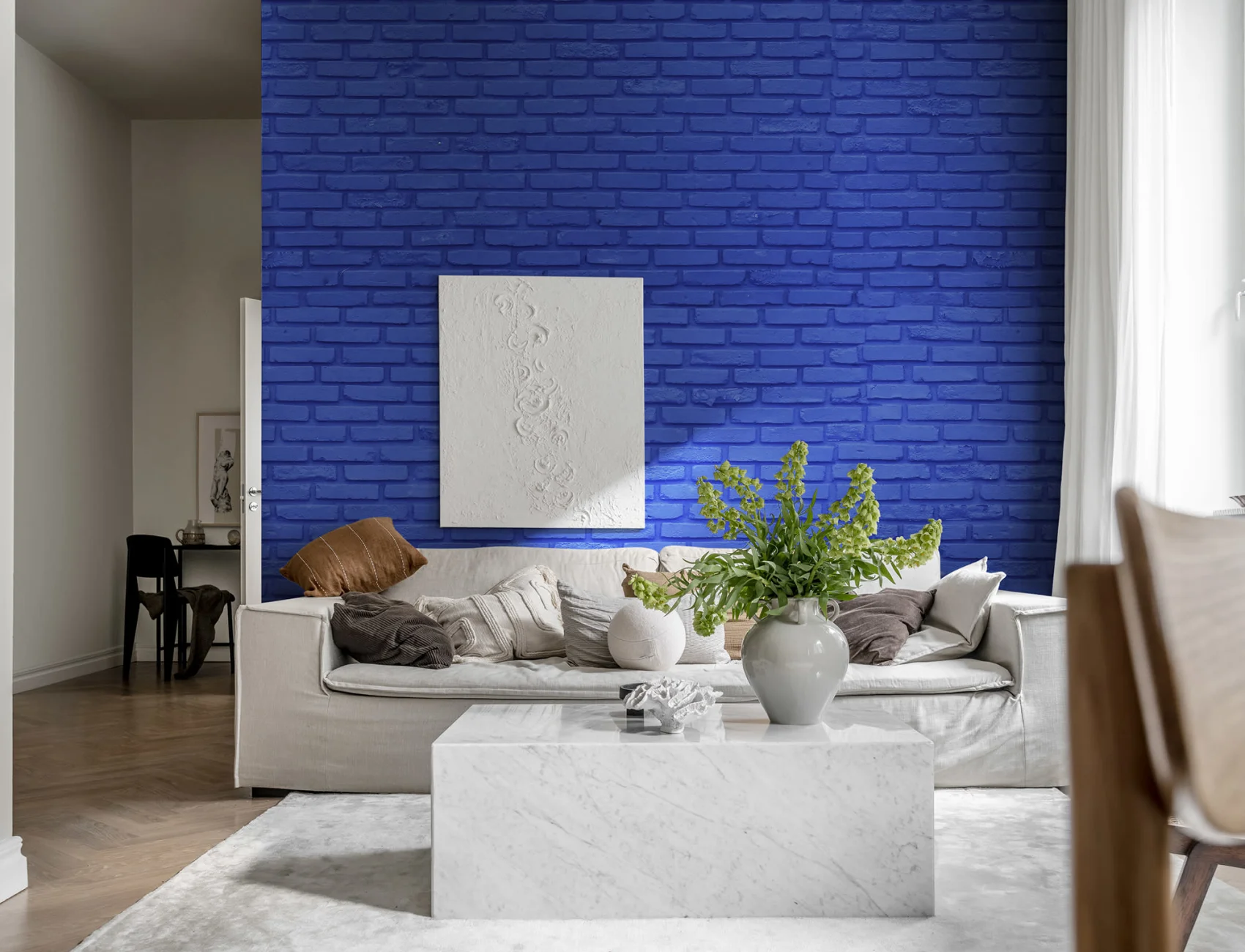 Brick Wall in Cobalt