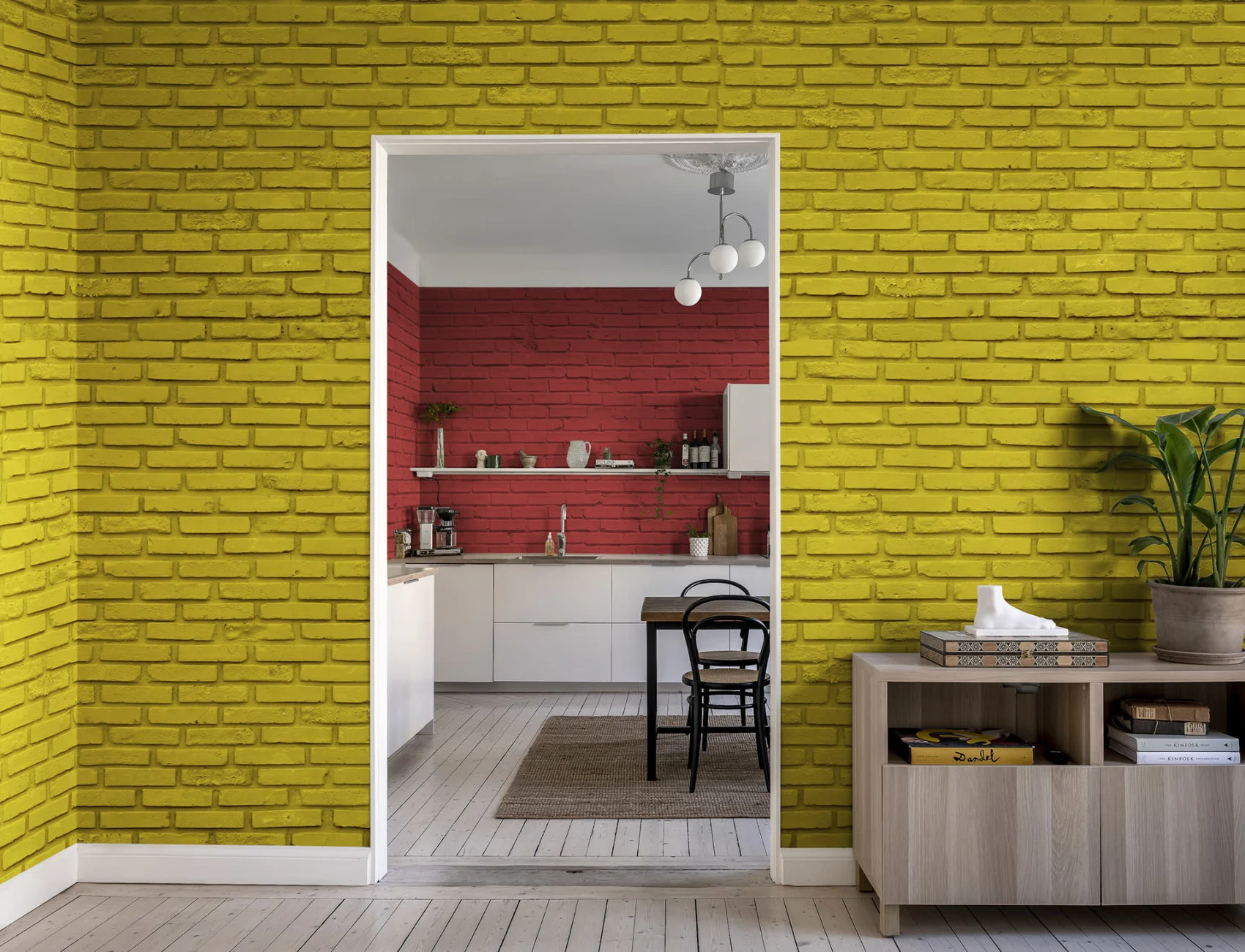 Brick Wall in Yellow