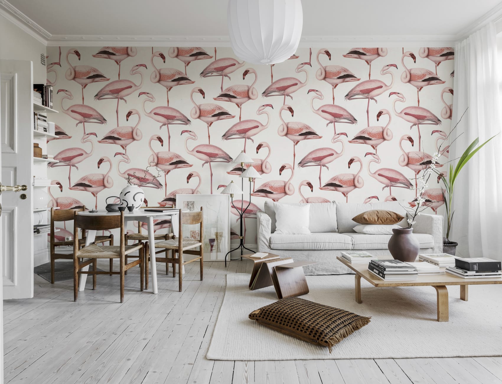 A Flamingo Fiesta in Pastel Tones