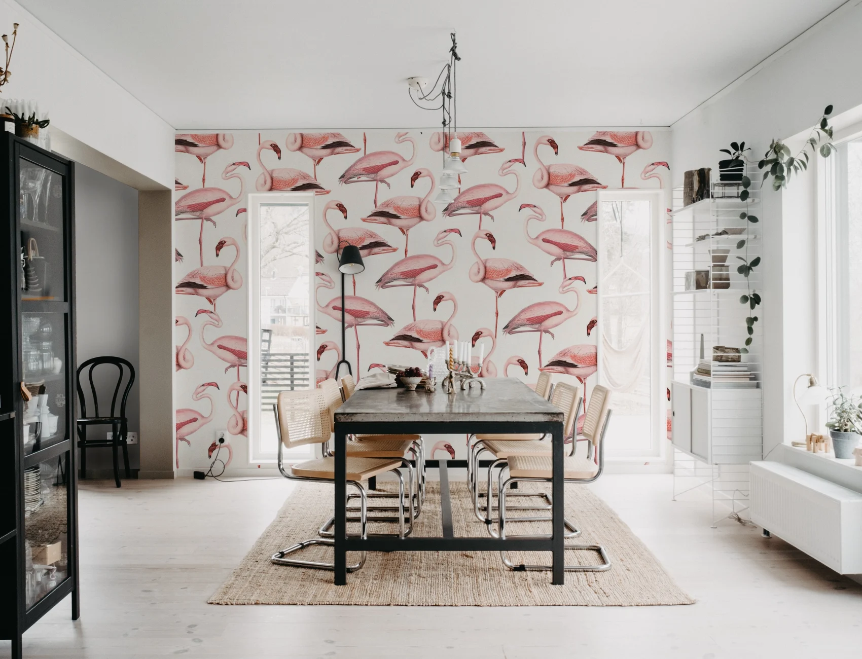 A Flamingo Fiesta in Pastel Tones