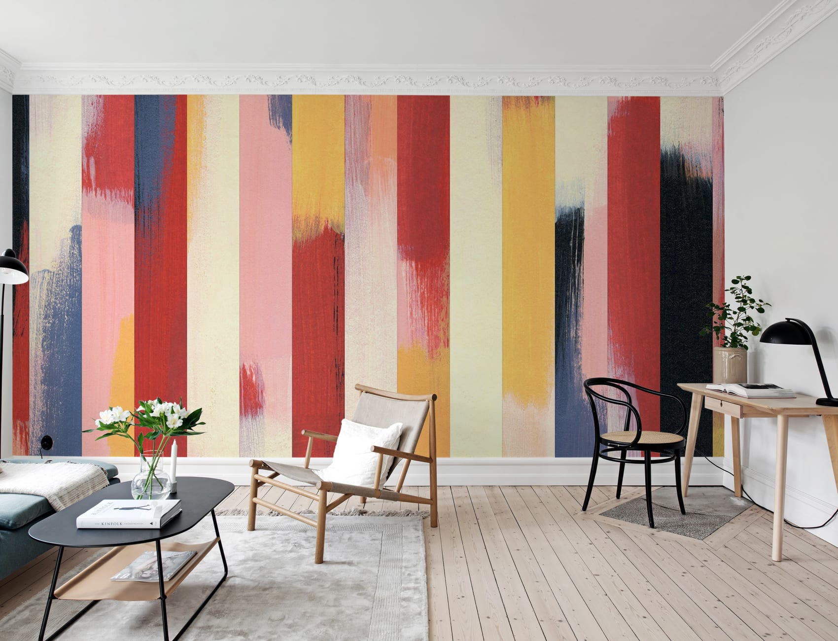 Tablones de madera de vivos colores