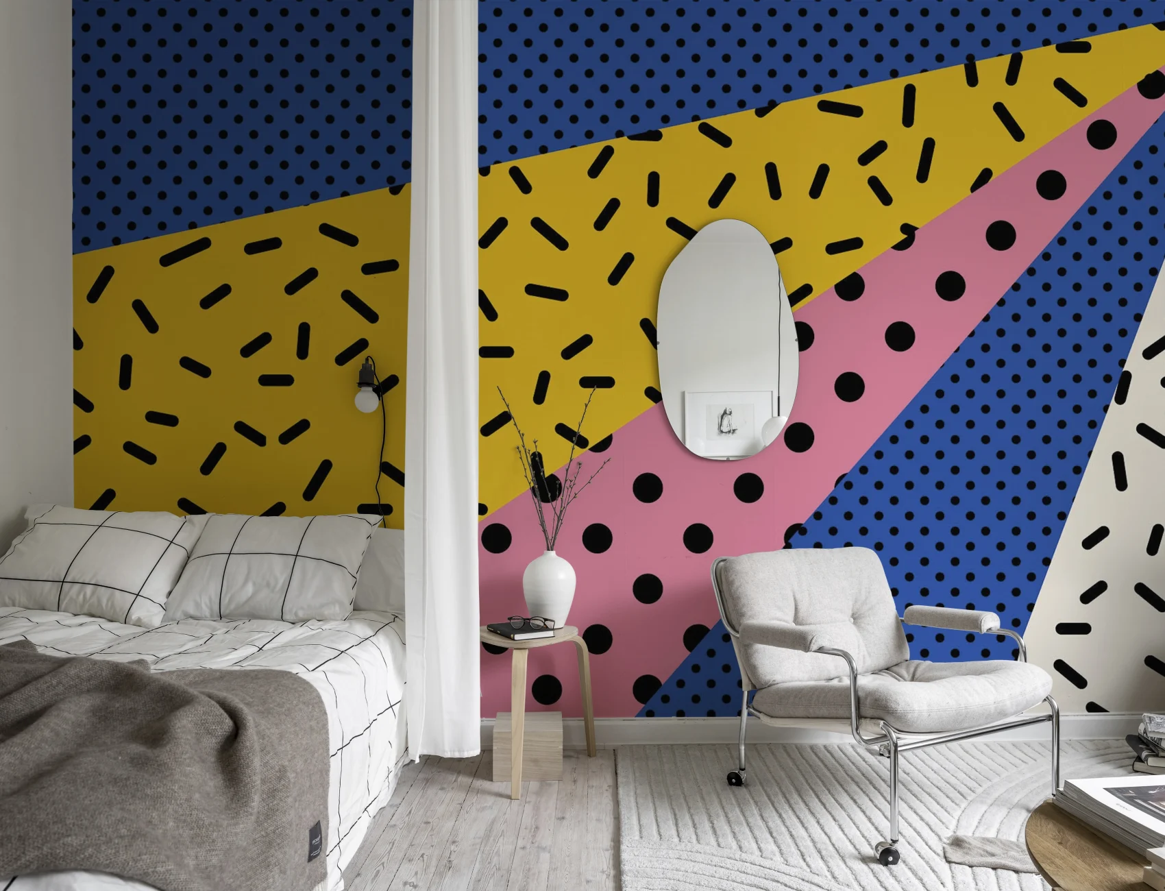 Nostalgic Pop Art with Polka Dots