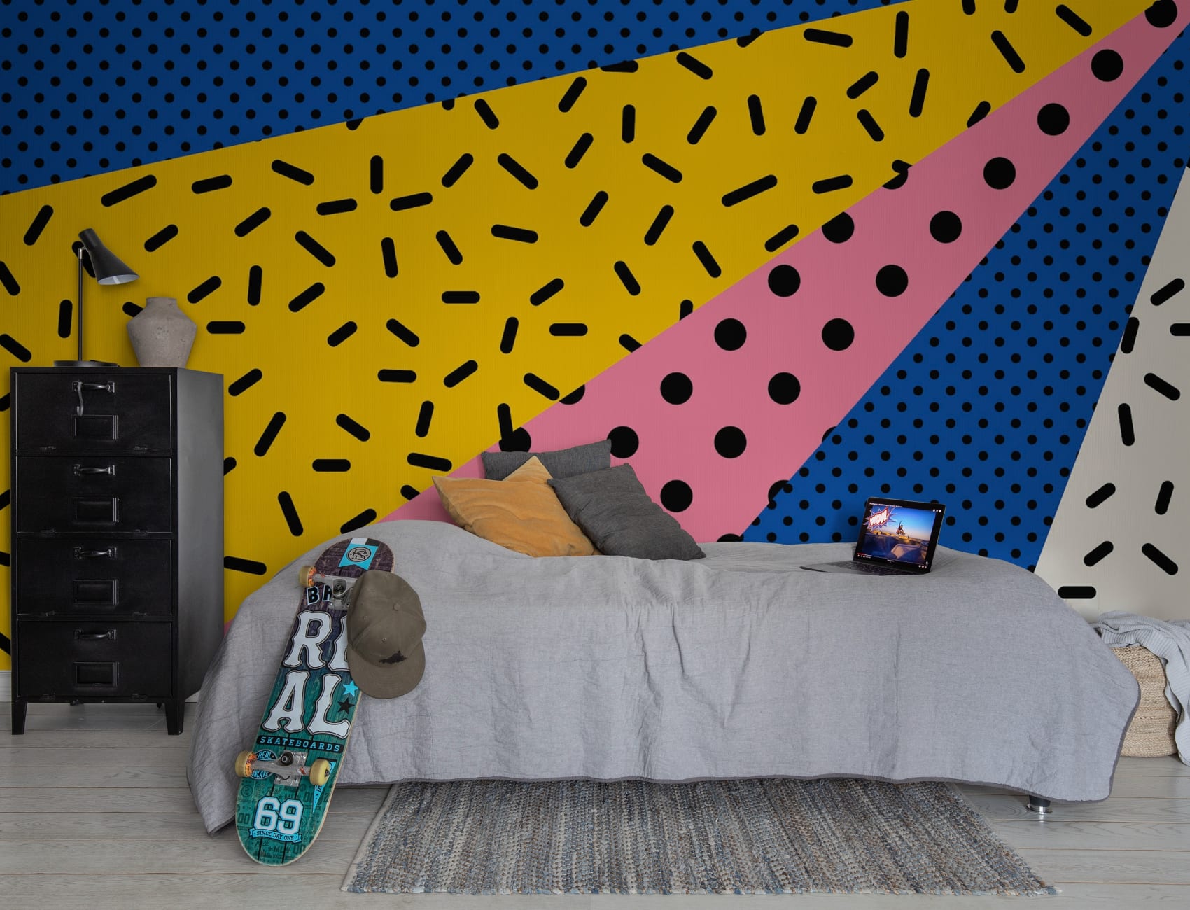 Nostalgic Pop Art with Polka Dots