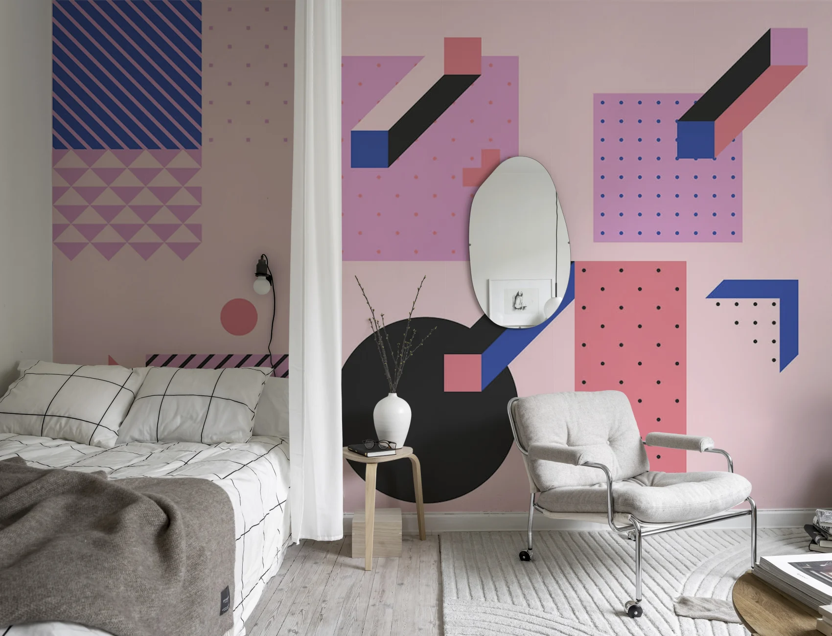 Motifs colorés dans les styles des années 80-90
