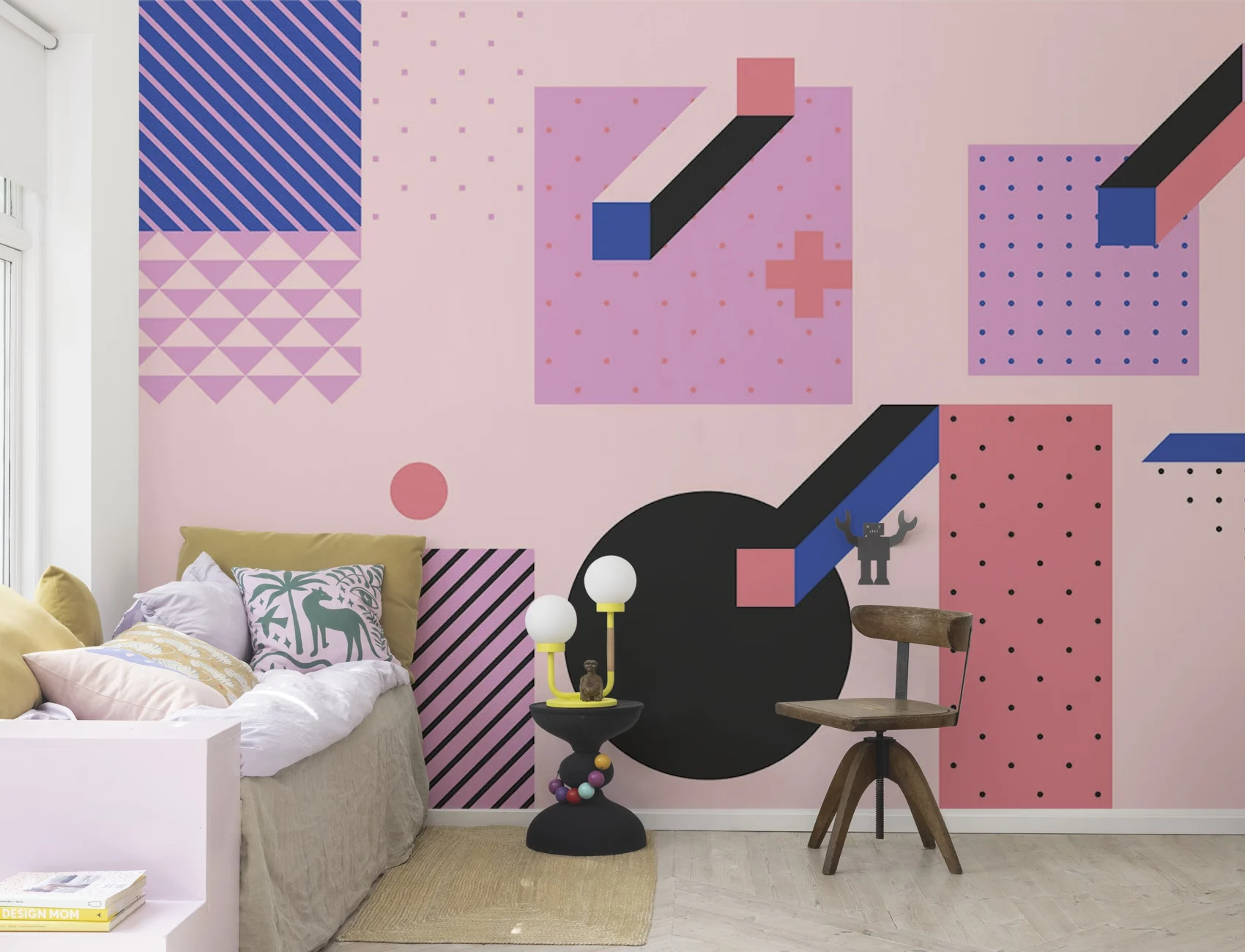 Motifs colorés dans les styles des années 80-90