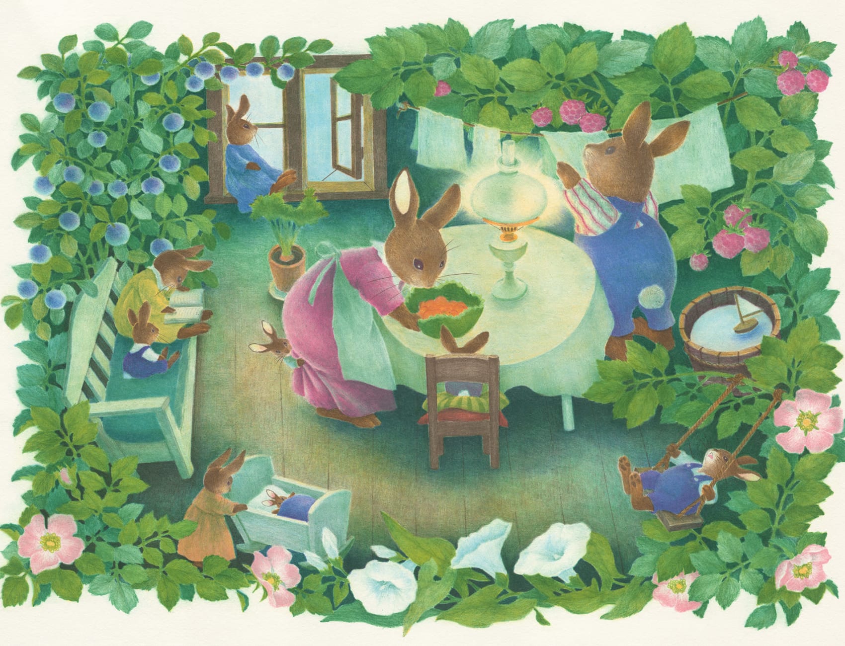 Adorable Rabbit Family