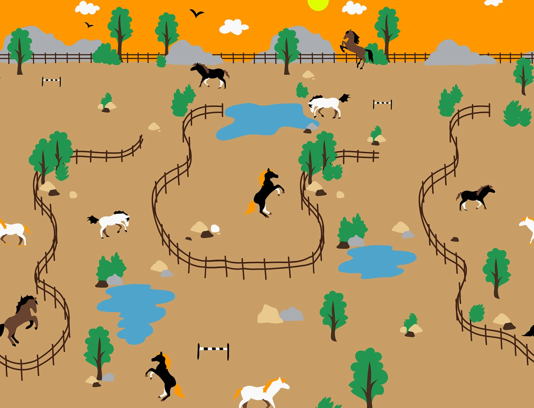 Chevaux joueurs