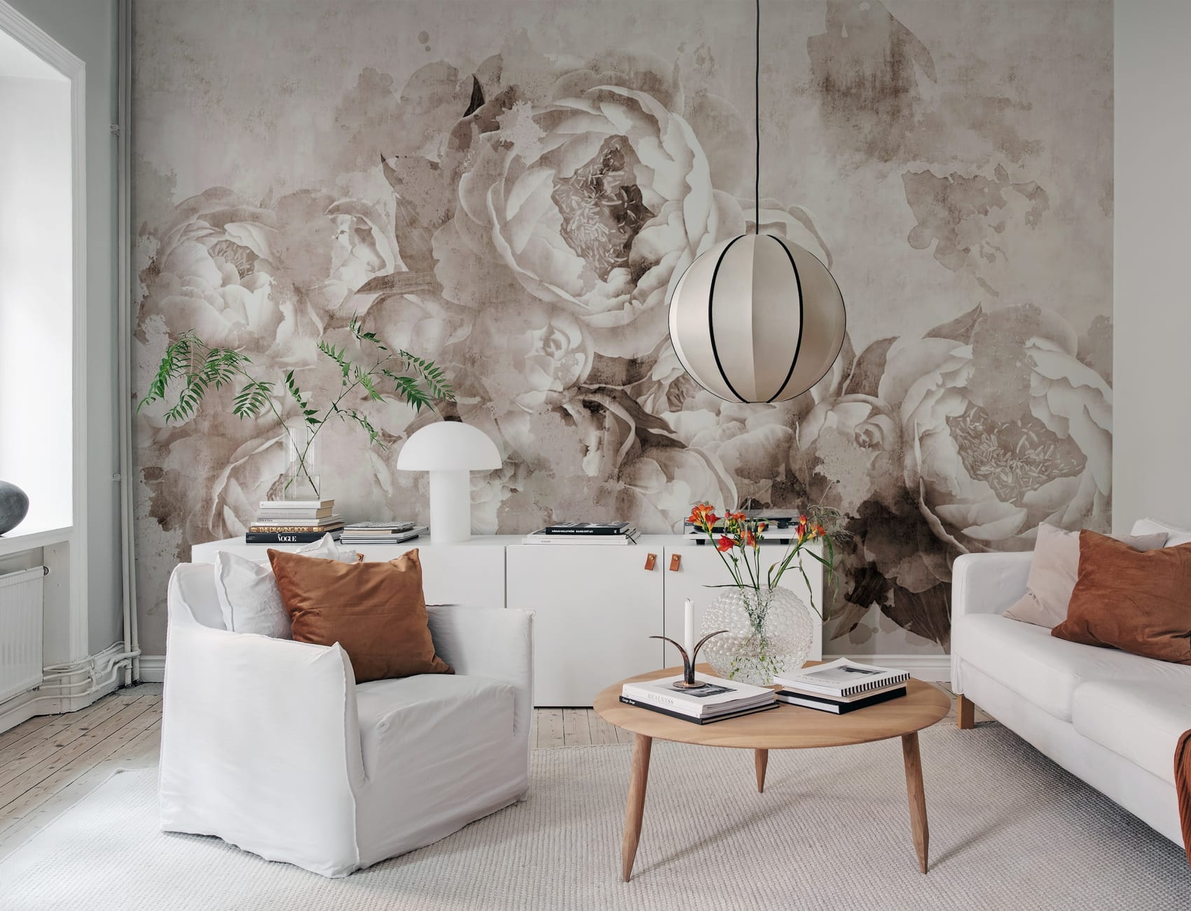 Blommigt Industriell Chic