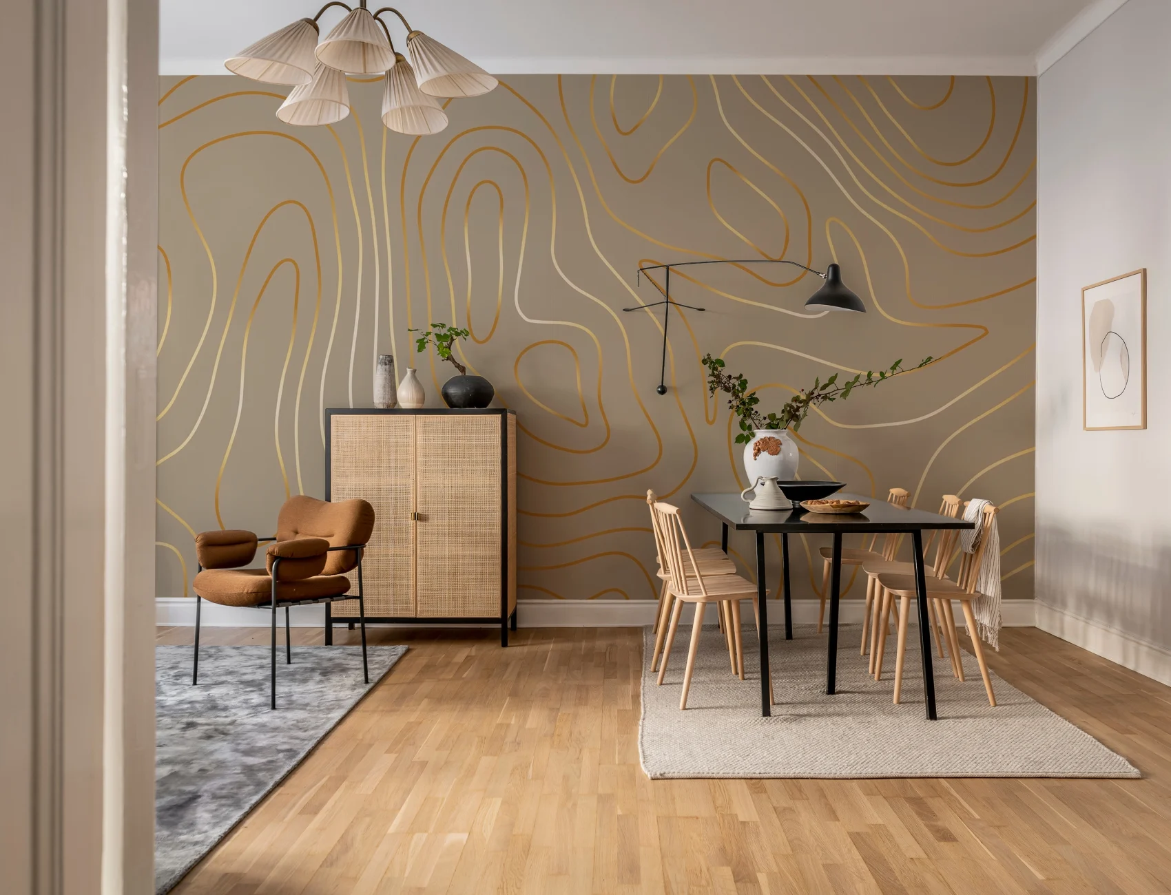 Elegância geográfica dourada