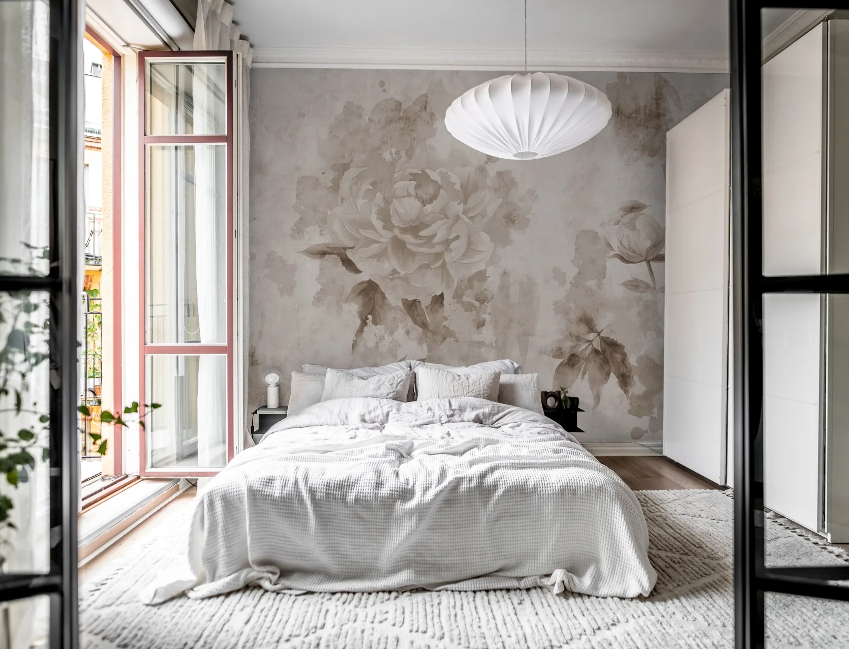 Floral Elegance in Sepia Tones