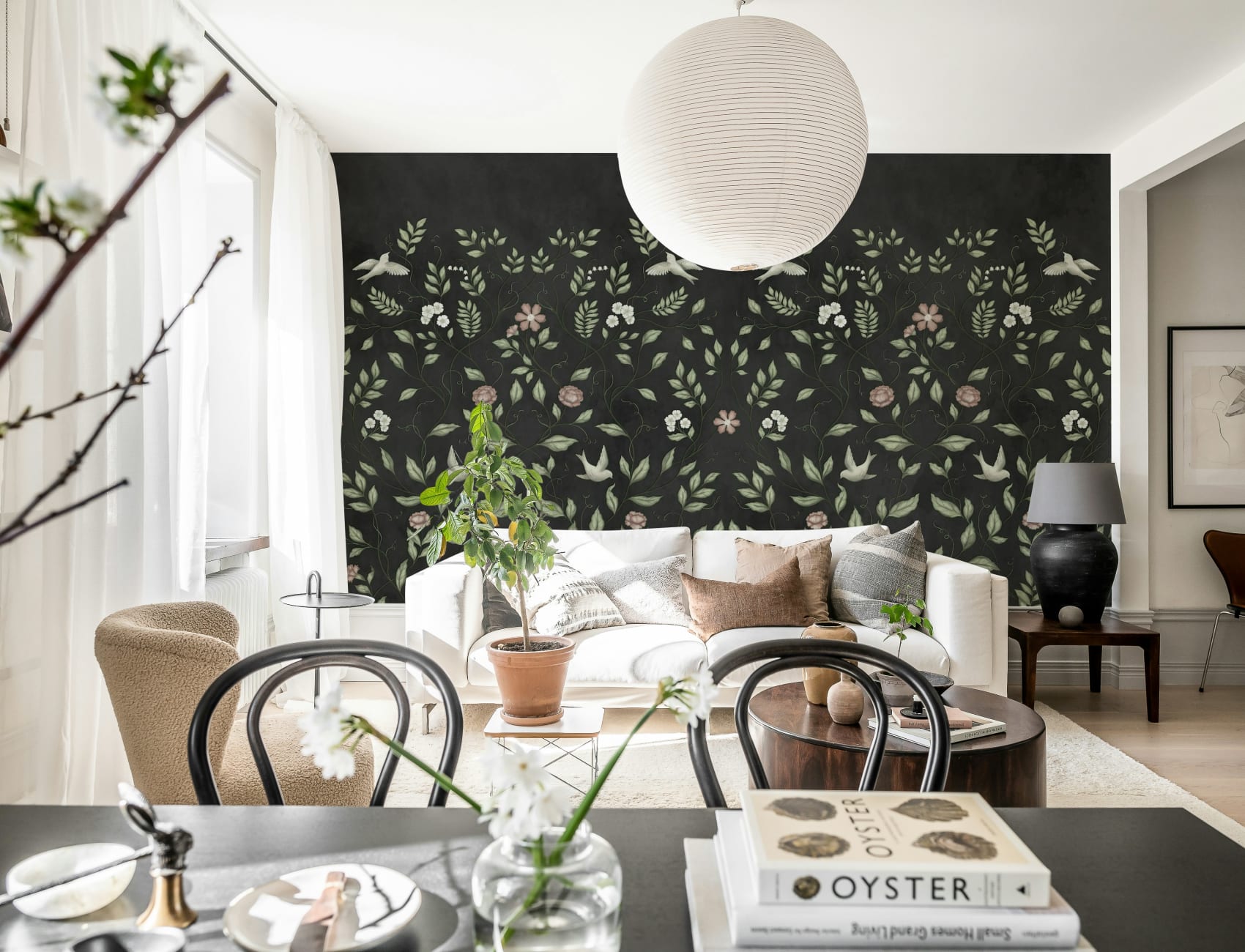 Dramatische bloemen elegantie