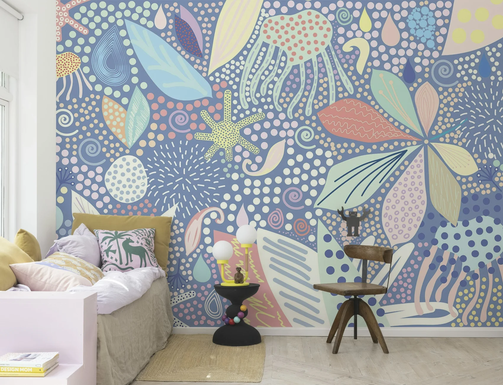 Botanical Mosaic Blue