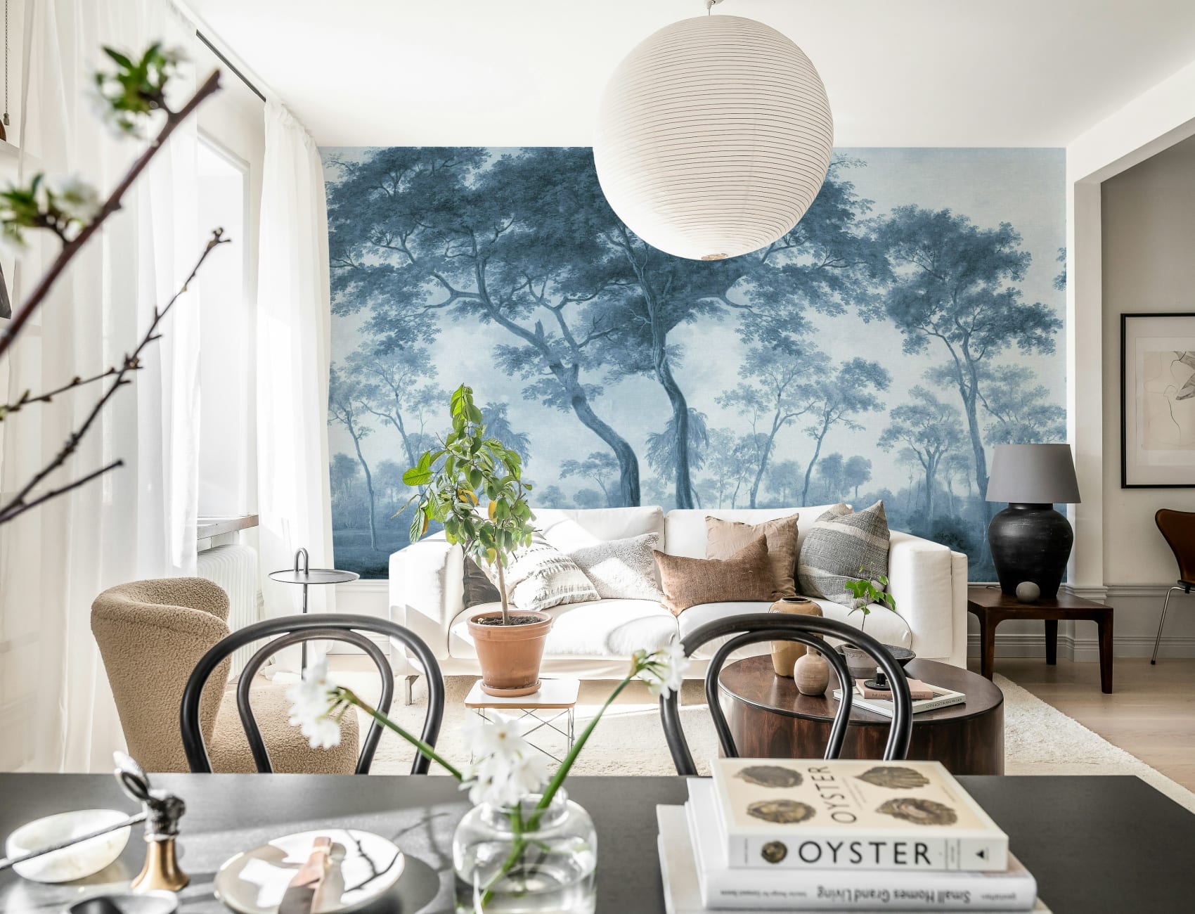 Vintage Blue Forest