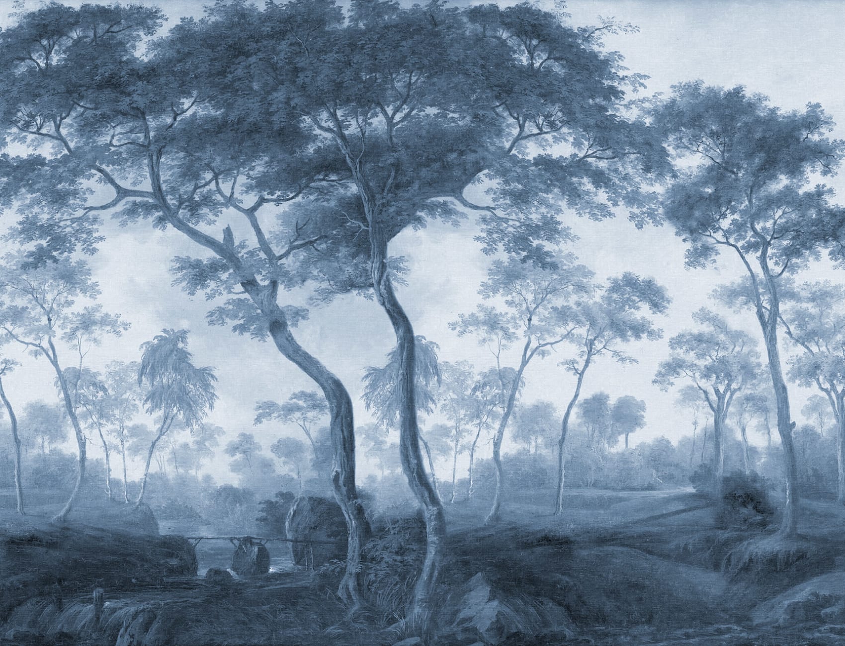 Vintage Blue Forest