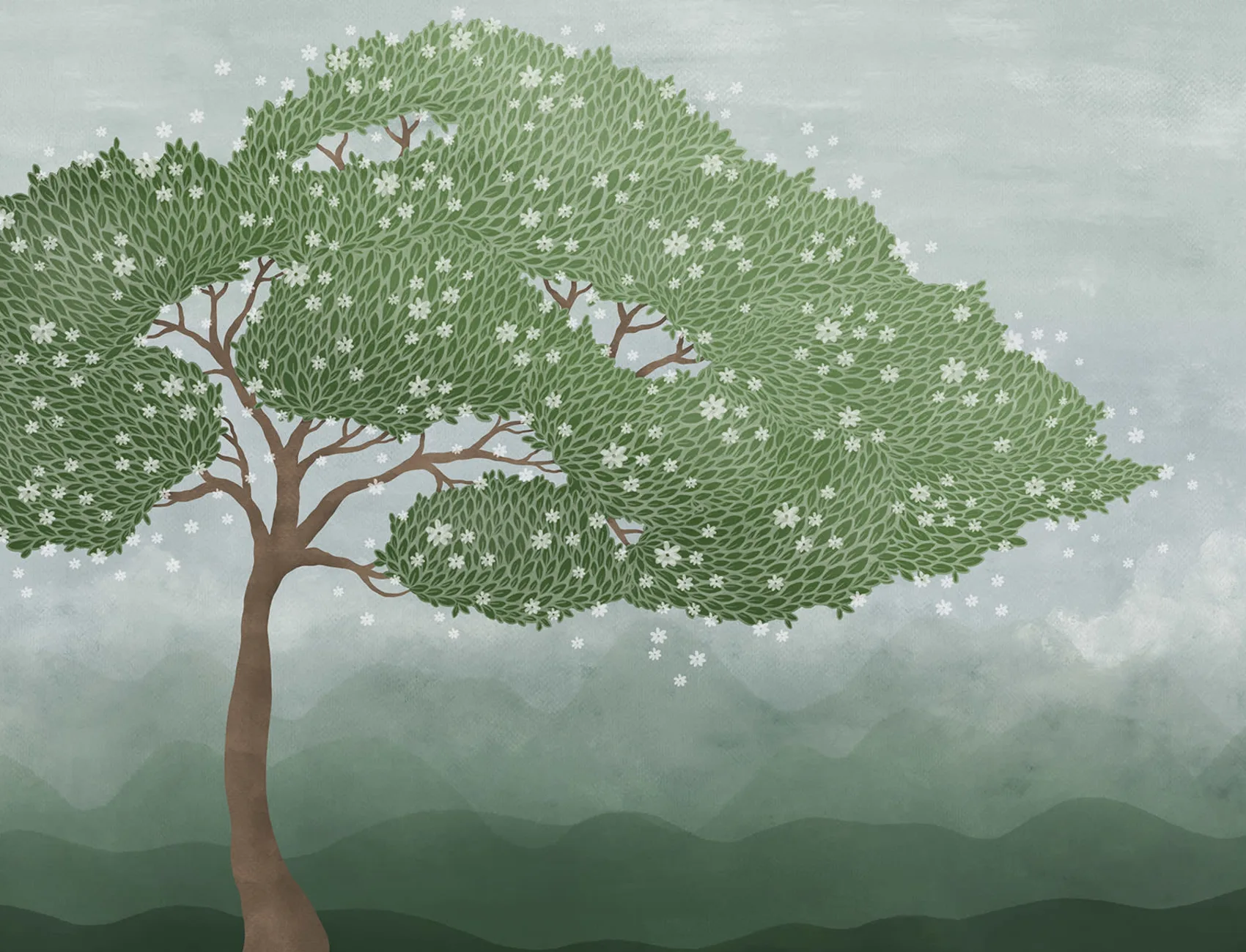 Brezza dell'albero verde