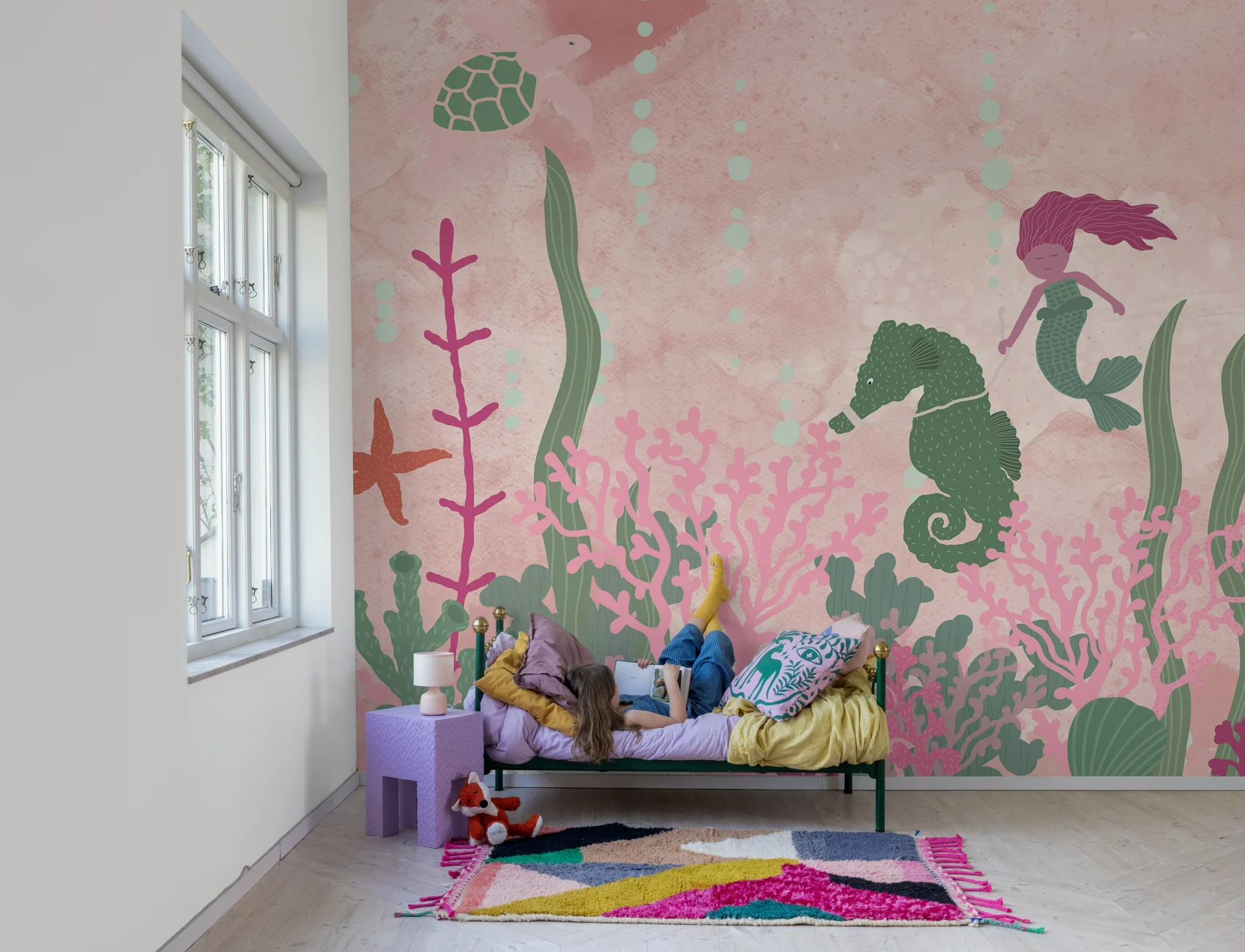 Sonhos de sereia cor-de-rosa