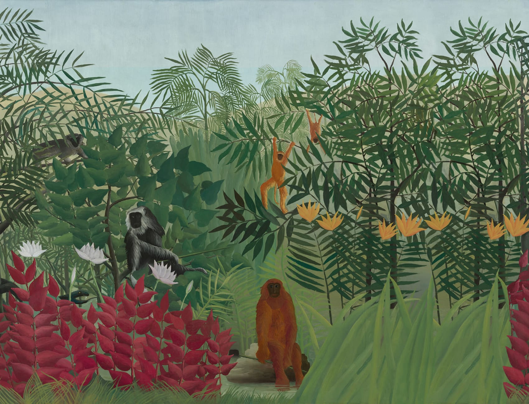 Scène de jungle luxuriante