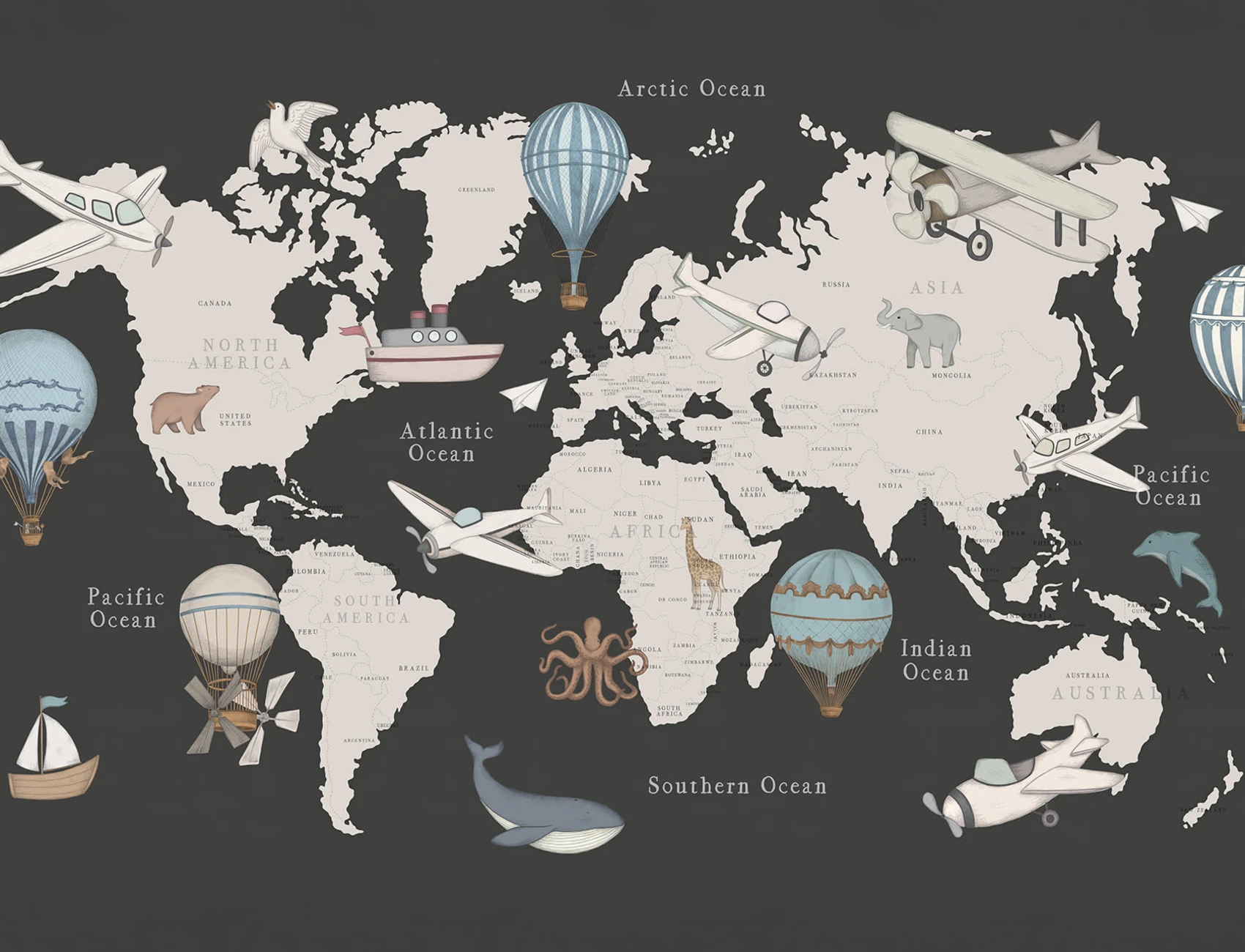 Colorful World Map