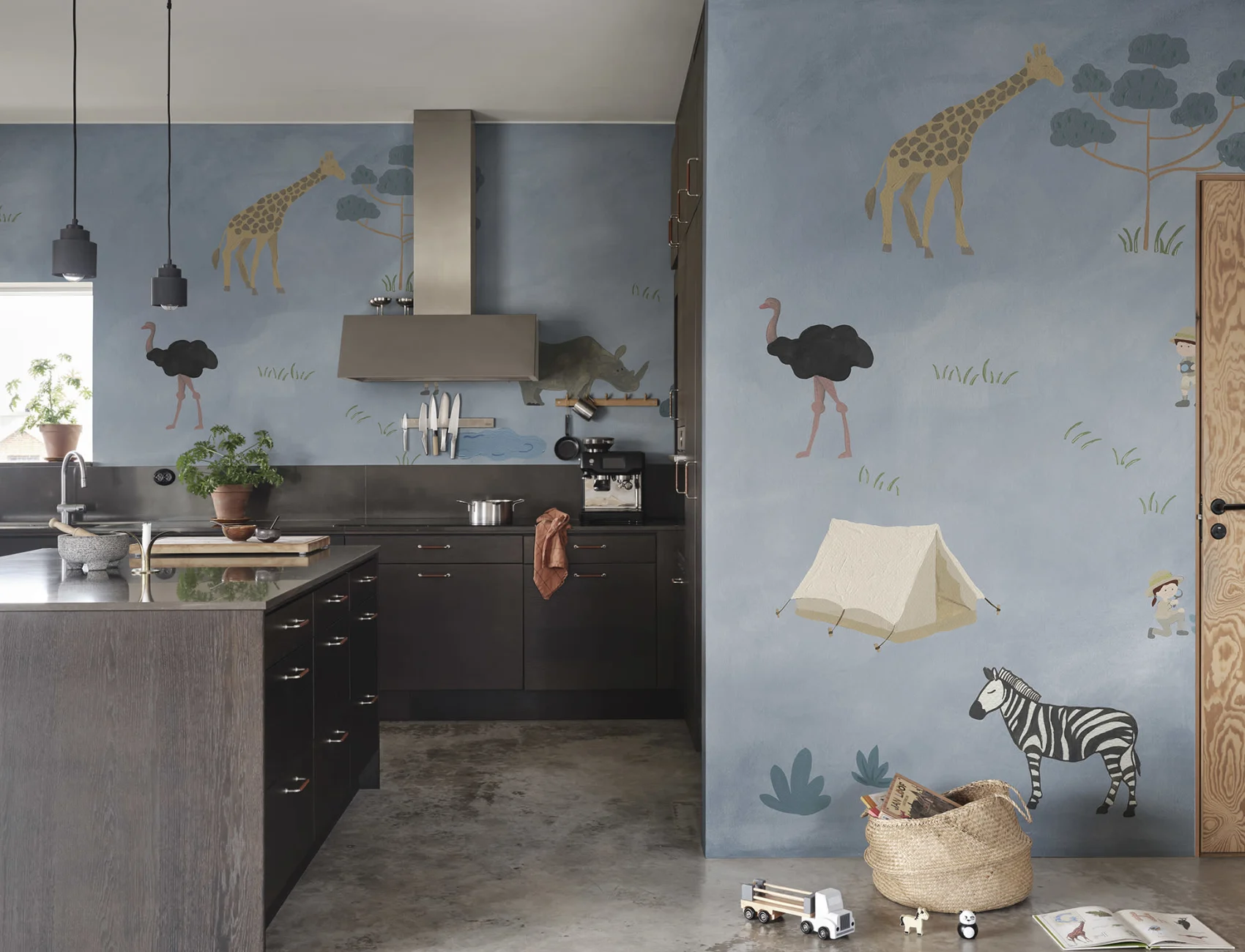 Wilde blaue Safari