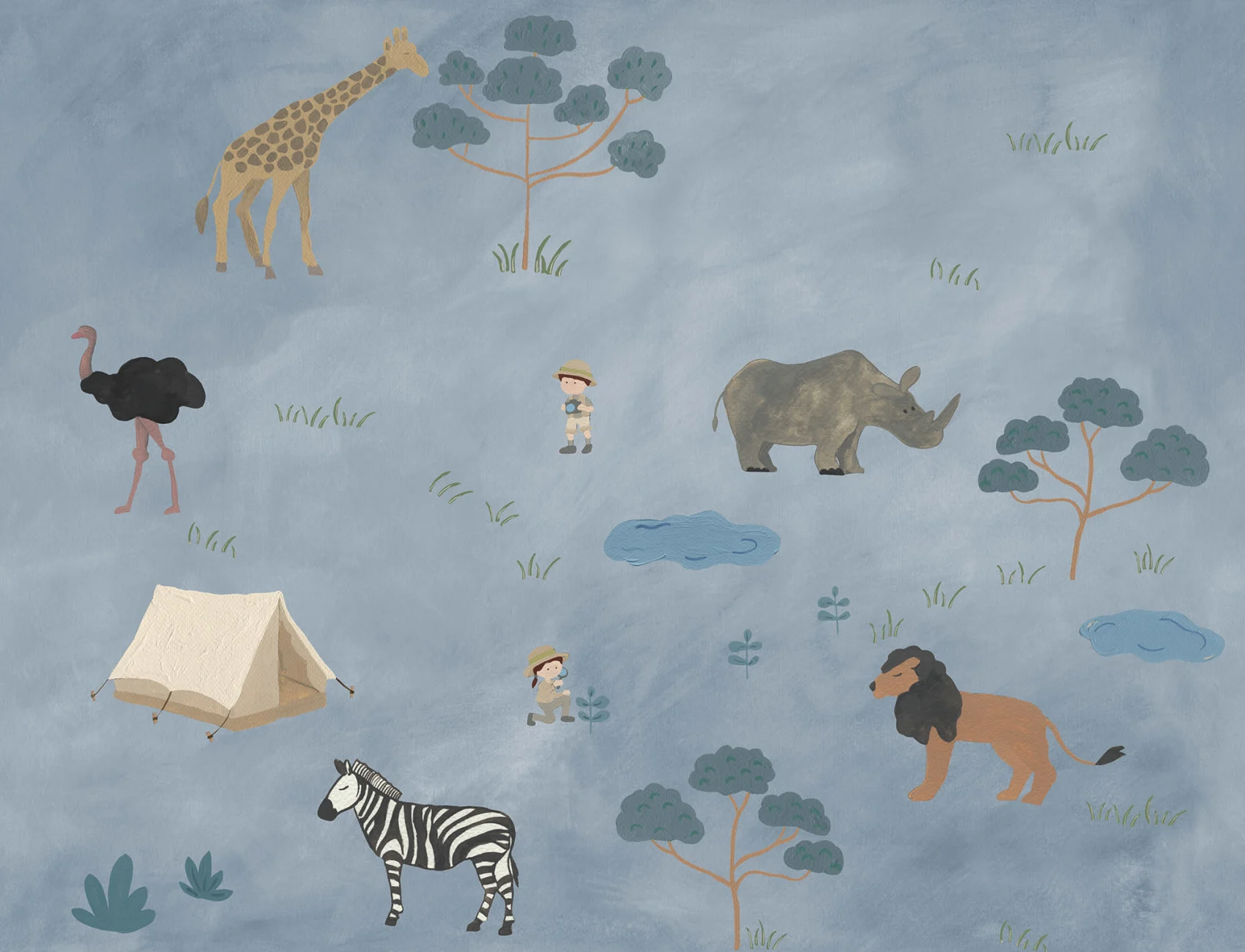 Wilde blaue Safari