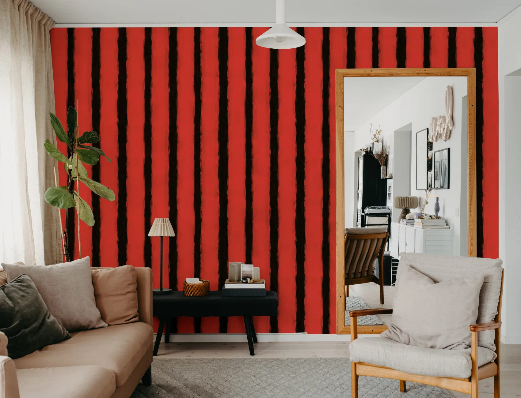 Vivid Red Stripes