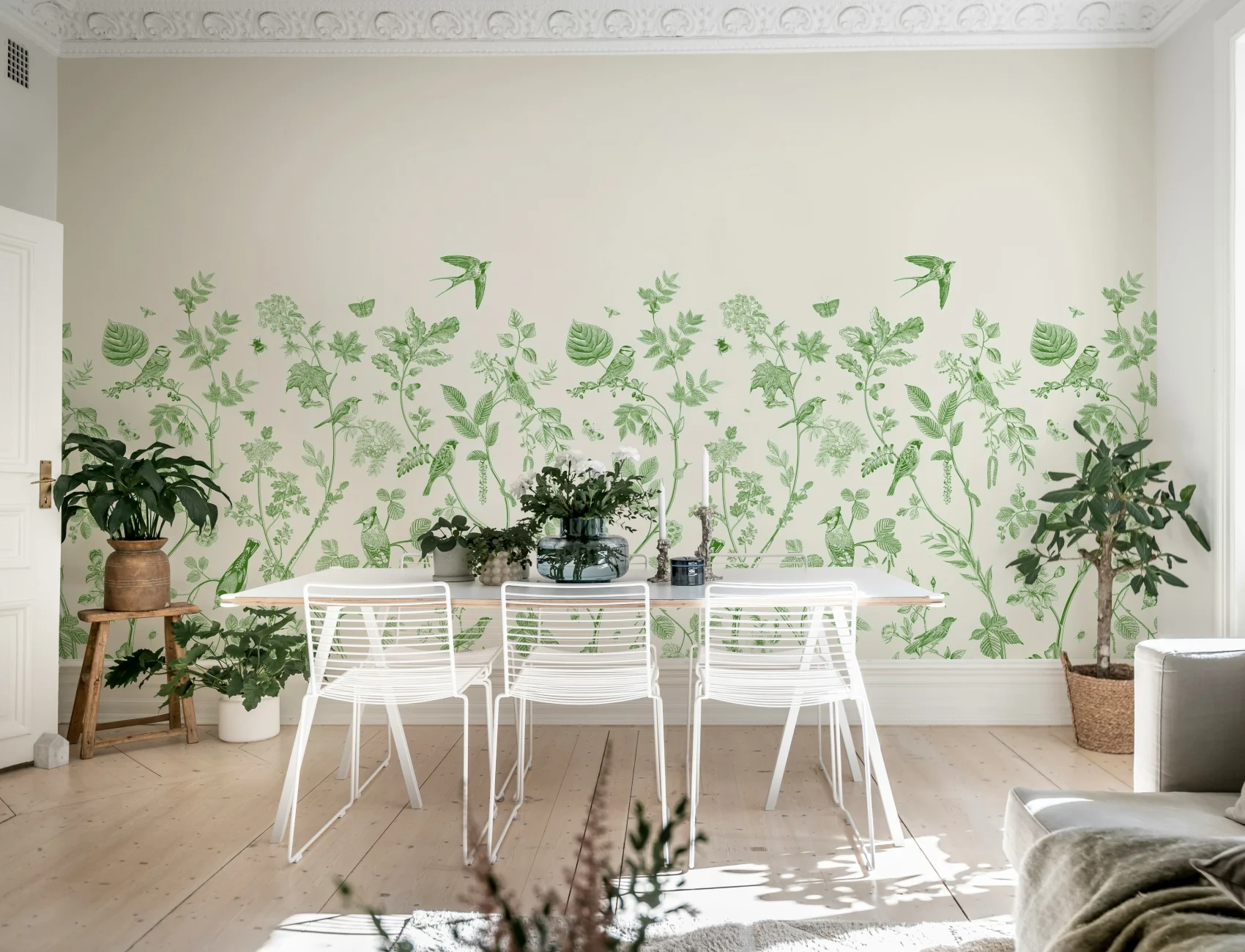Erfrischende grüne Blumen