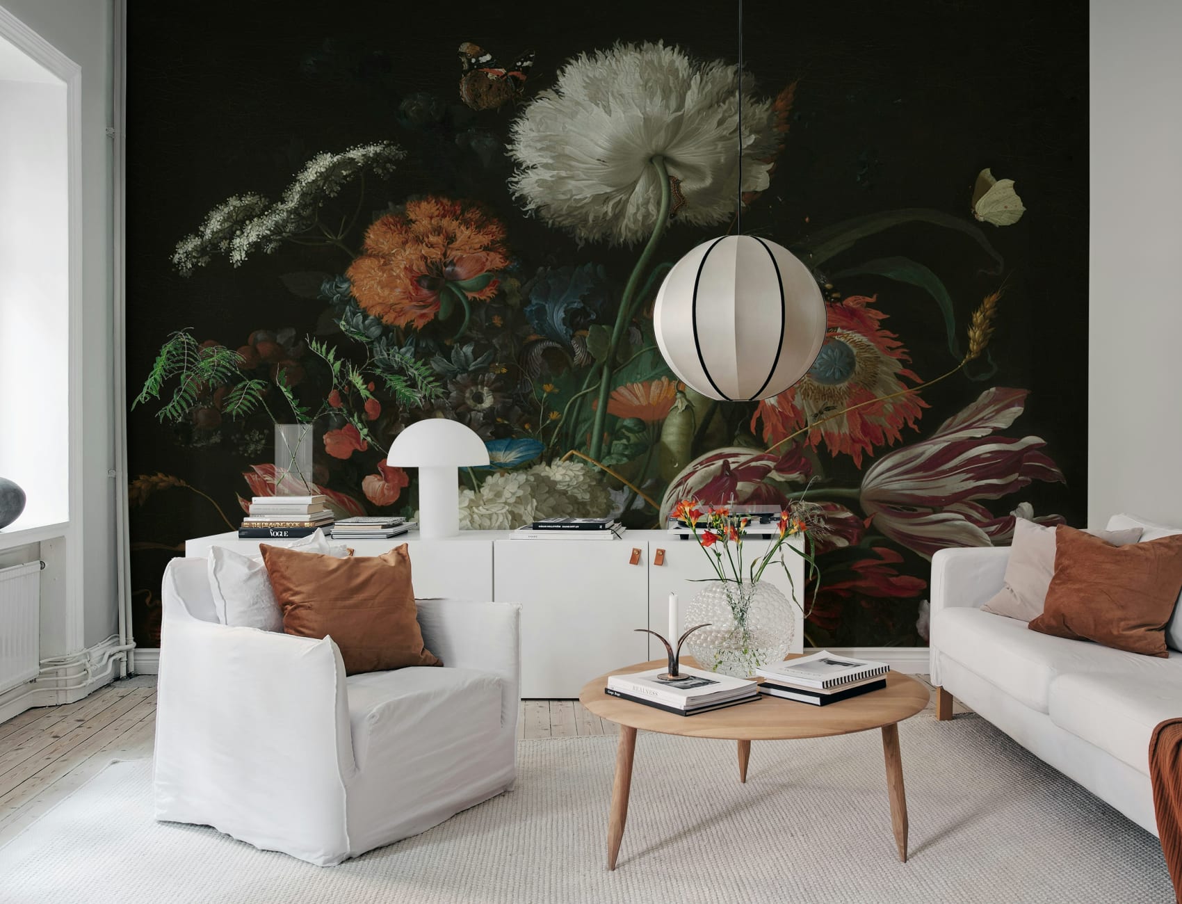 Dramatische bloemen elegantie