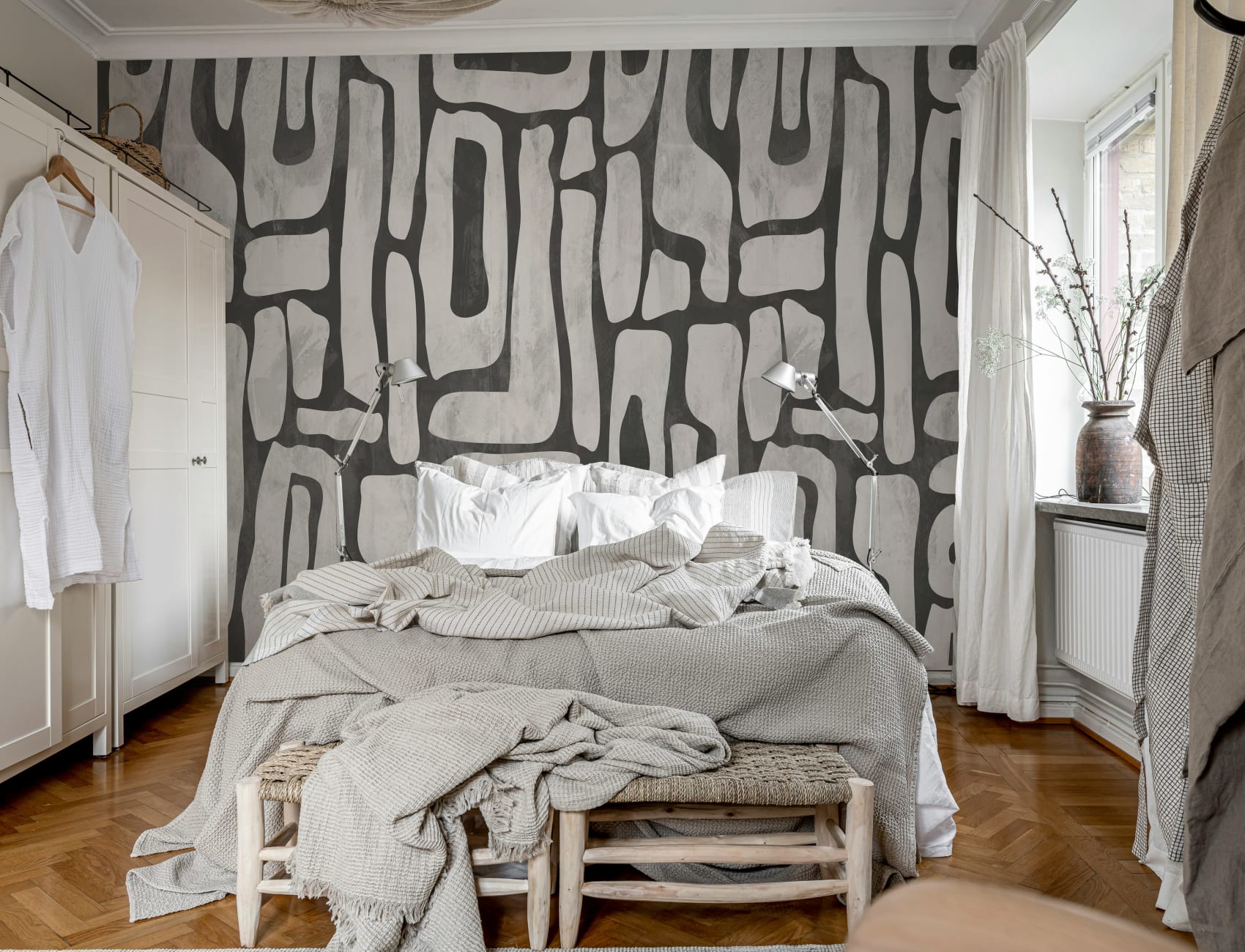 Minimalistische graue Eleganz