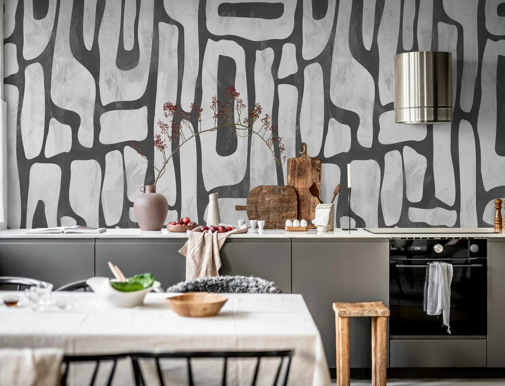 Minimalistische graue Eleganz