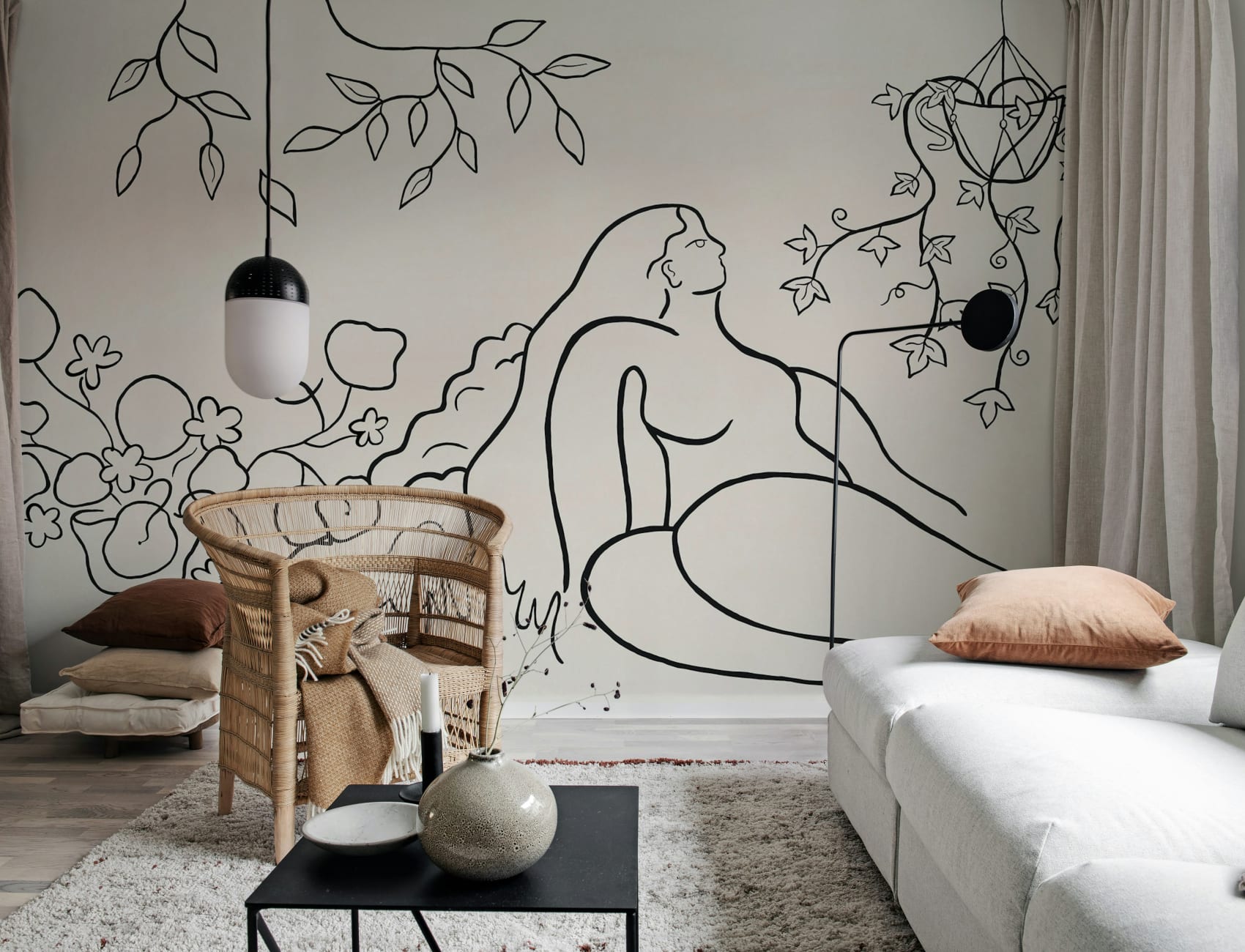 Elegante arte lineal