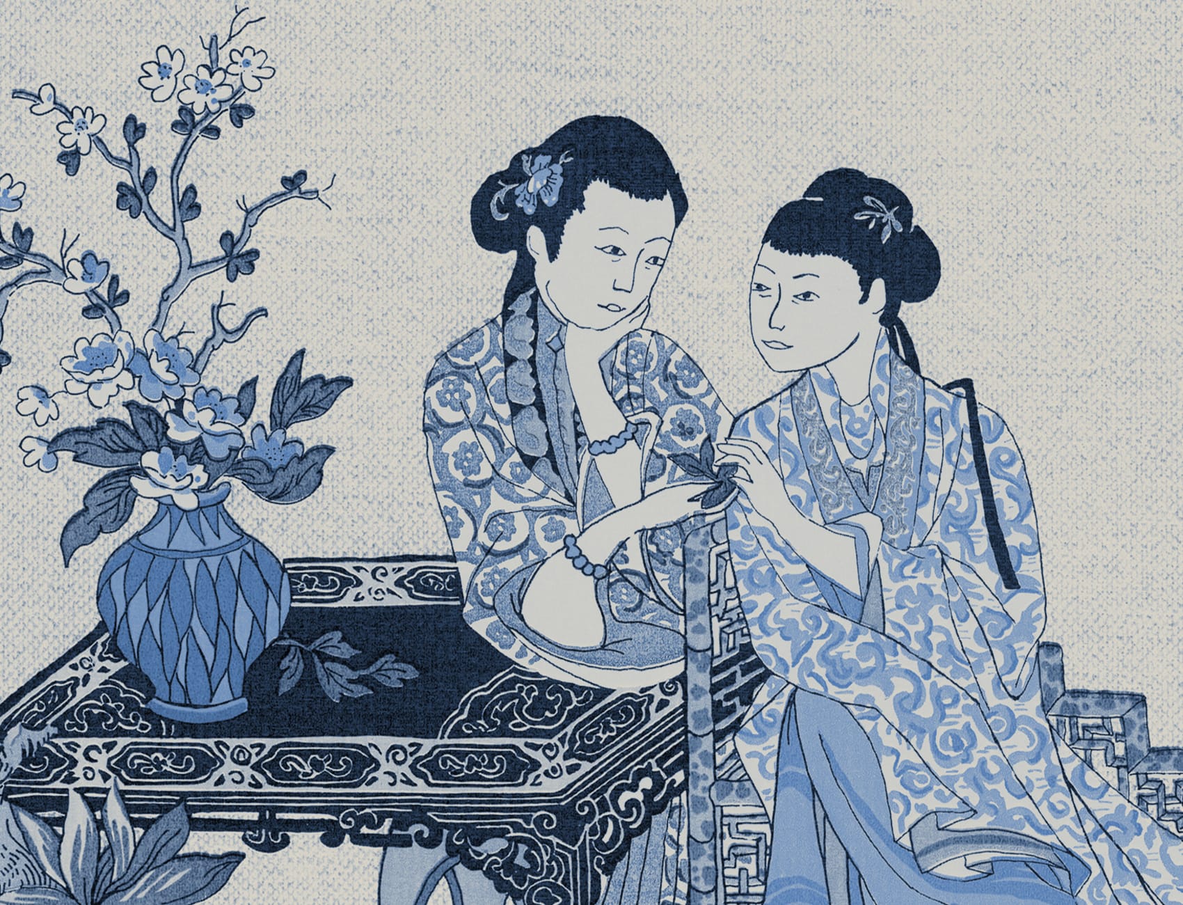 Blue Toile Elegance