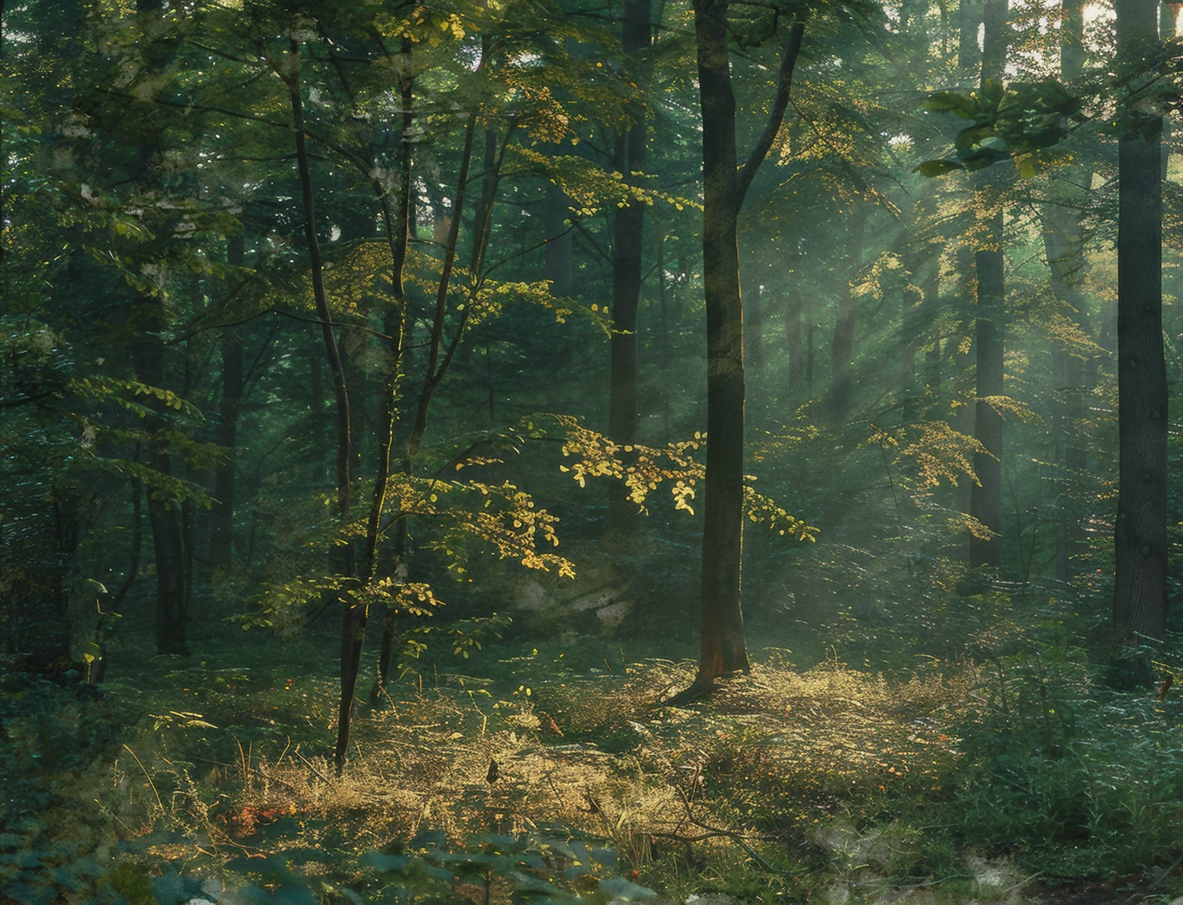 Escapada al bosque iluminado por el sol