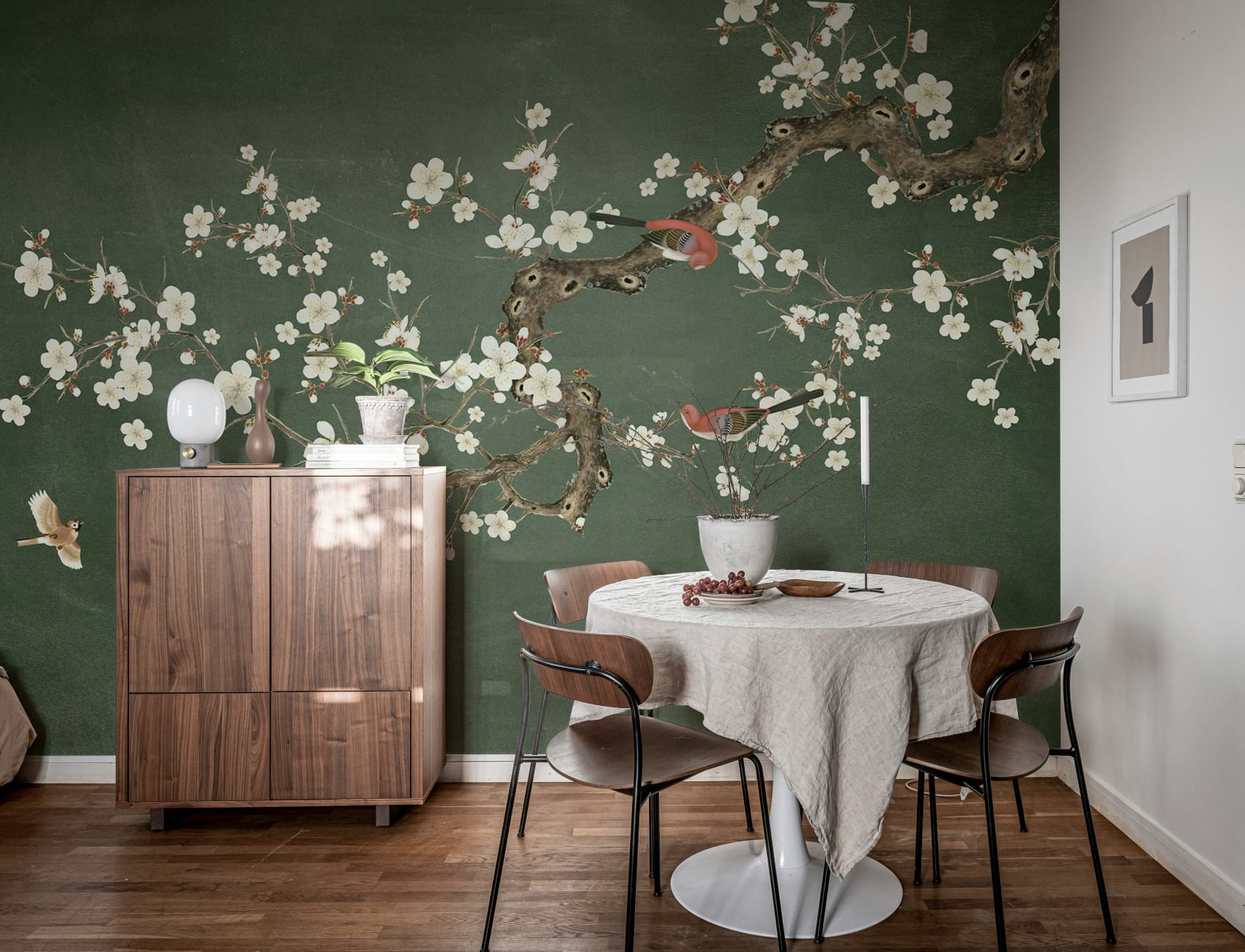 Elegante grene i en grøn nuance