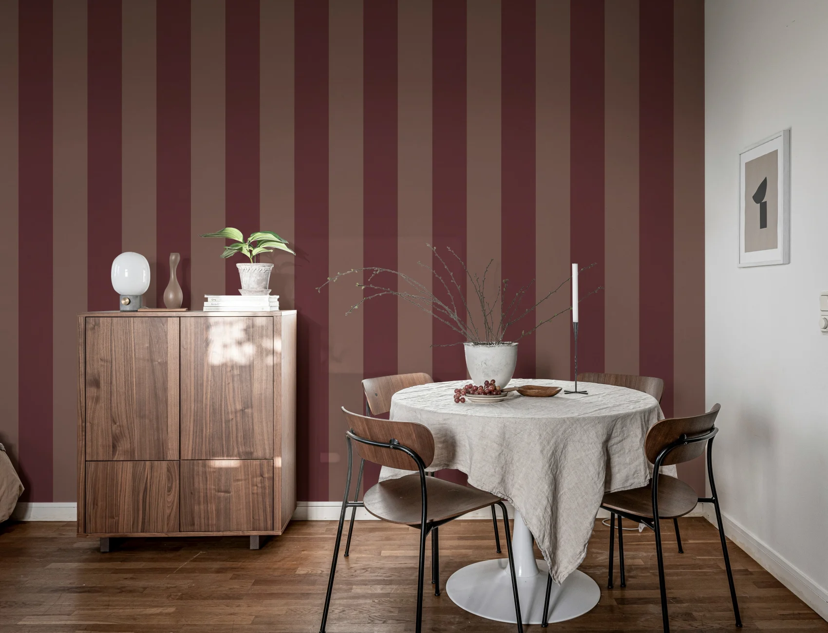 Striking Burgundy Stripes