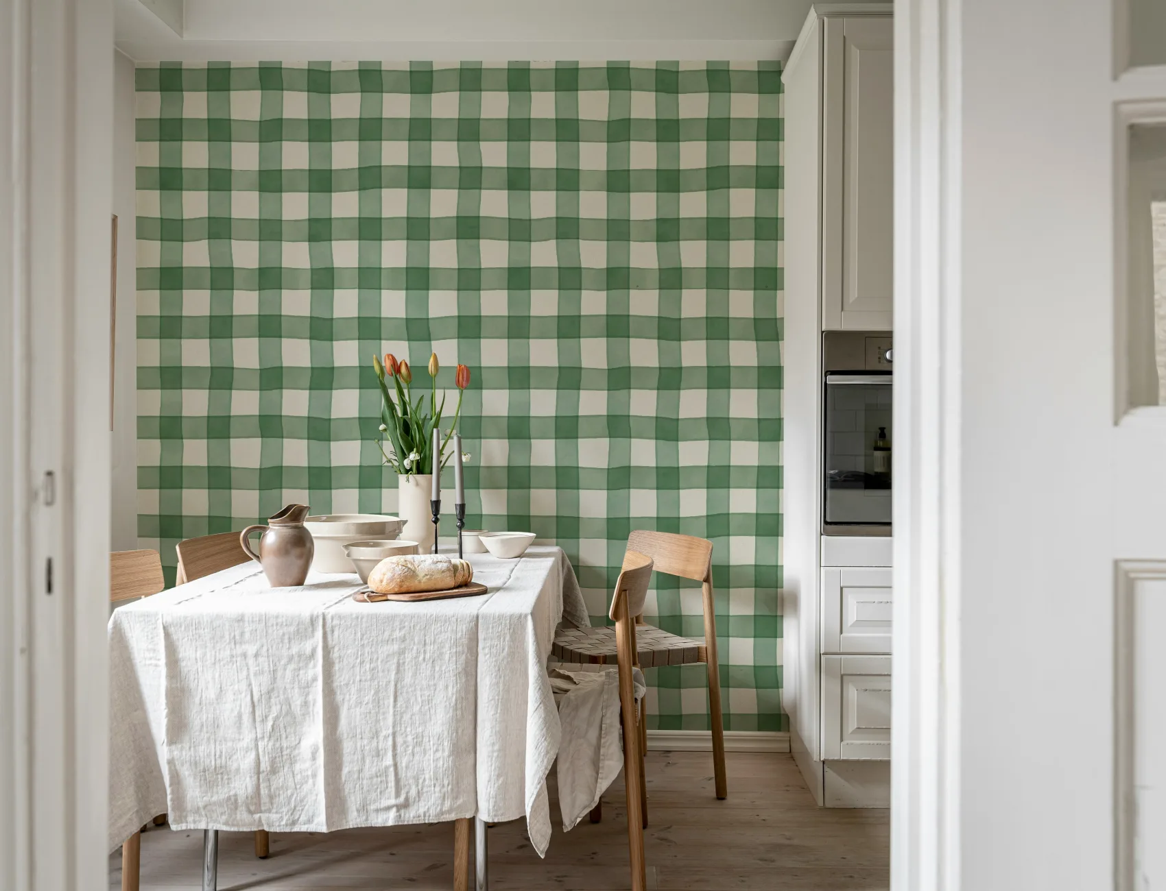 Timeless Elegance with Green Gingham