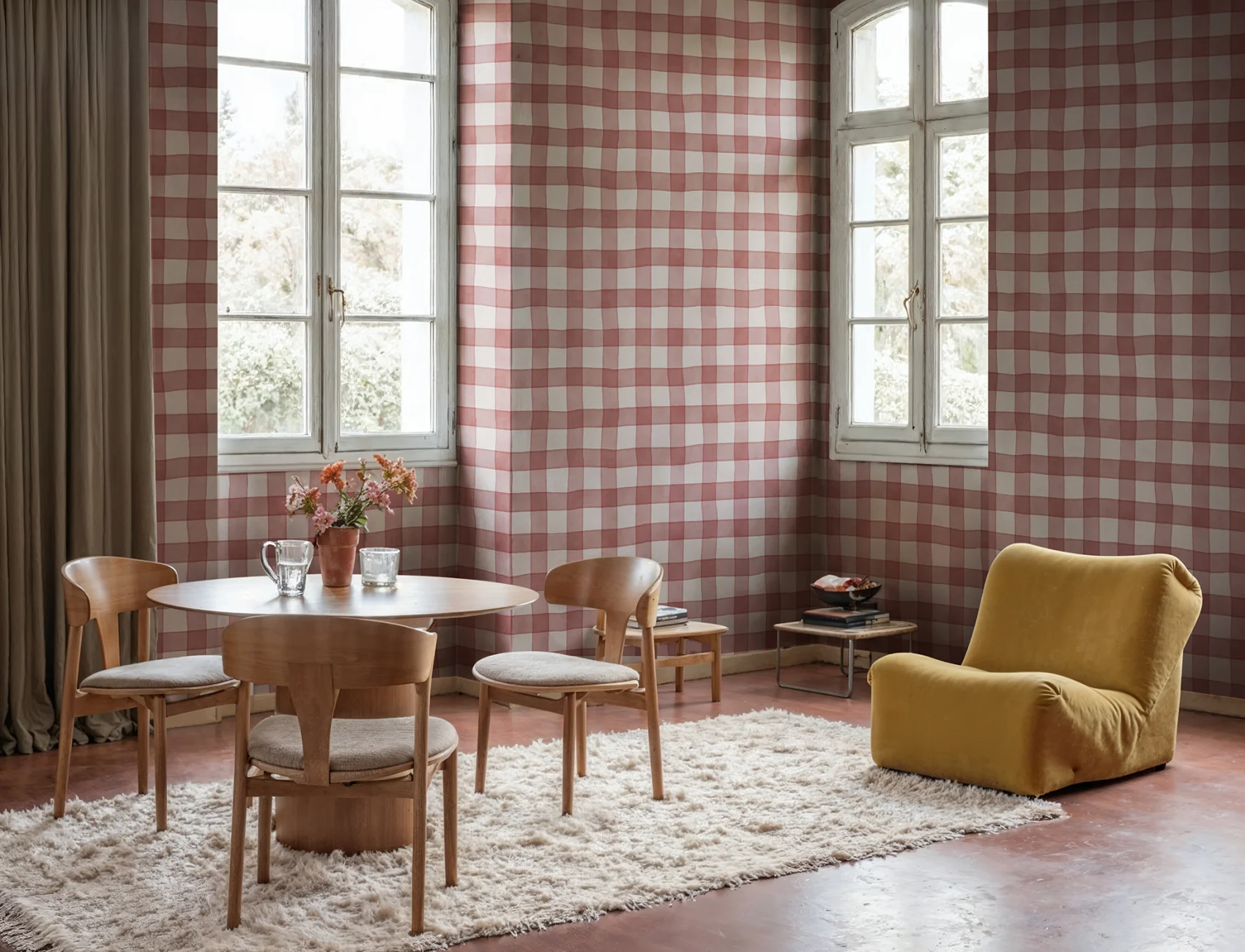 Classic Gingham Charm in Bold Red