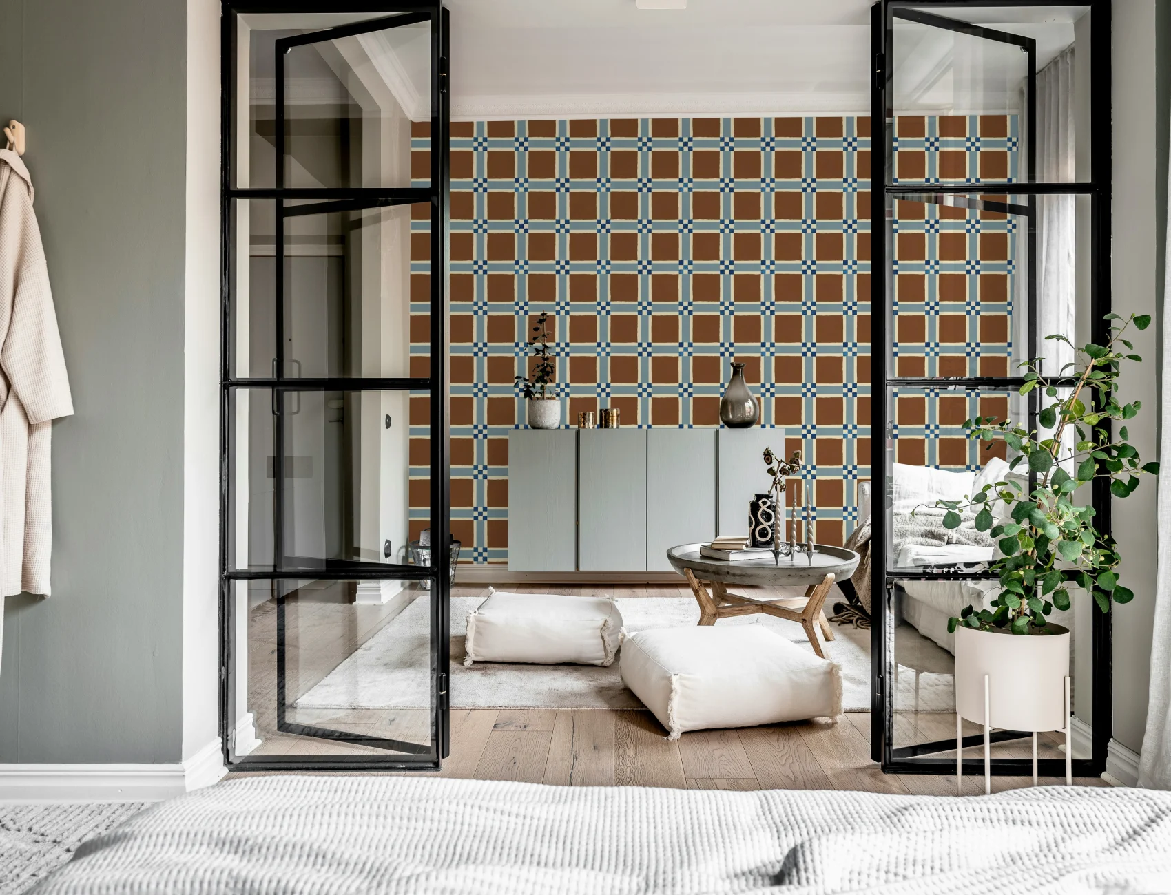 Geometric Charm in Earthy Tones