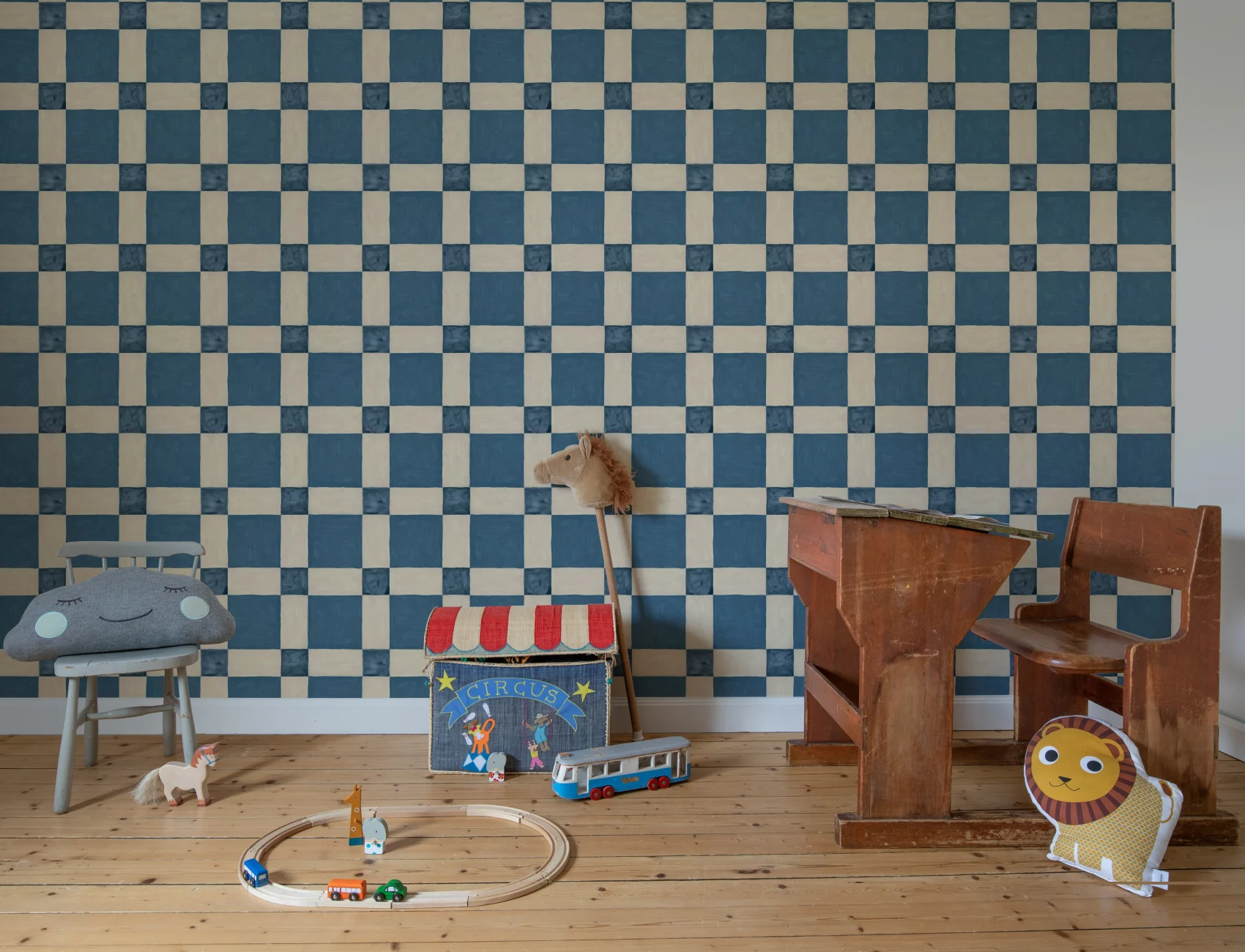 Claim Your Space avec des carreaux bleus intemporels