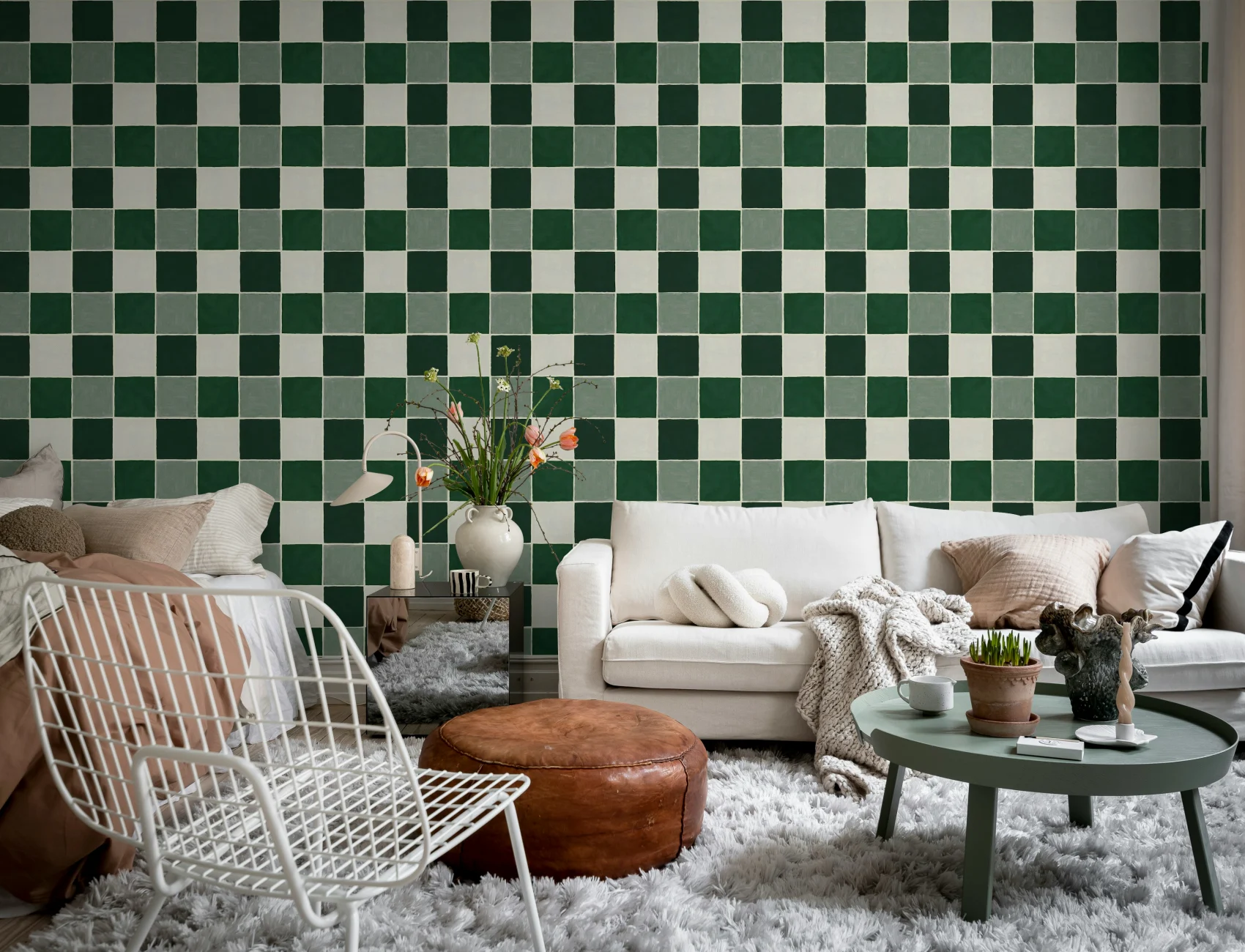 Green Checkerboard Chic