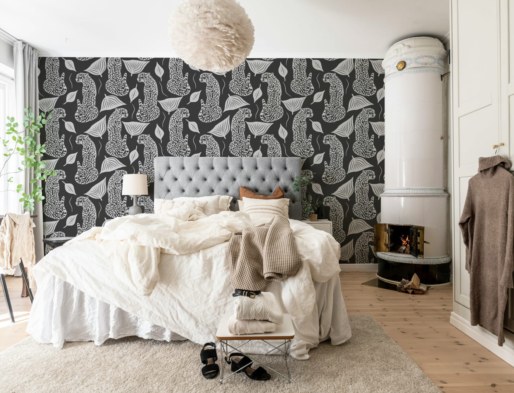Embrace the Wild: Whimsy Leopard in Black