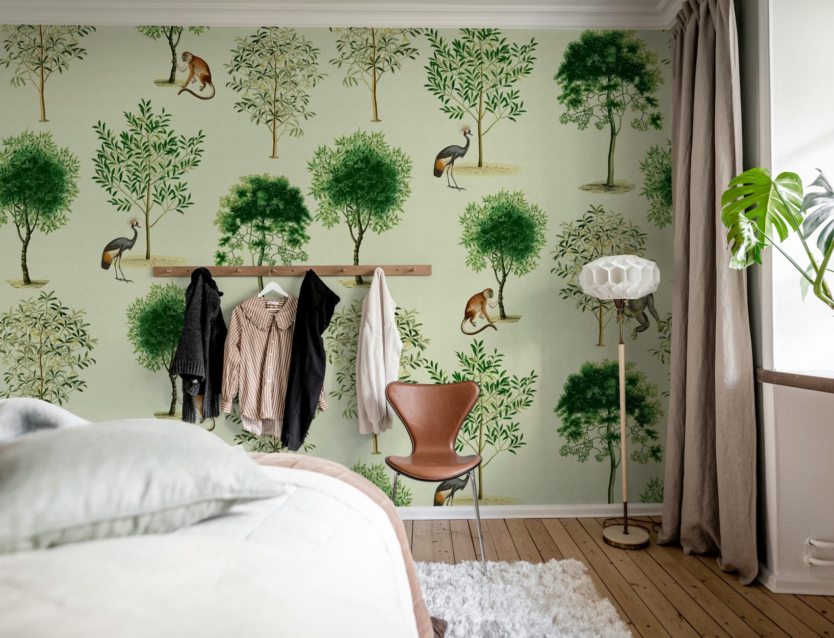 Serenità selvaggia: Scimmie e Alberi Wallpaper