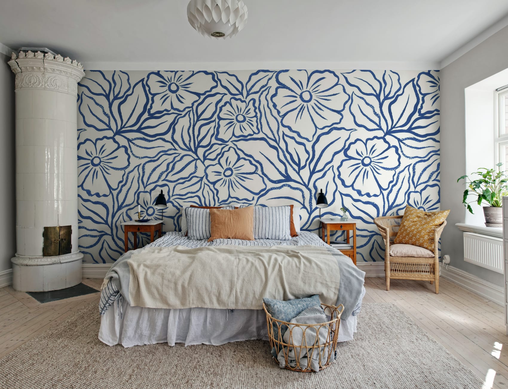 Embrace the Serenity of Blue Ink Flowers