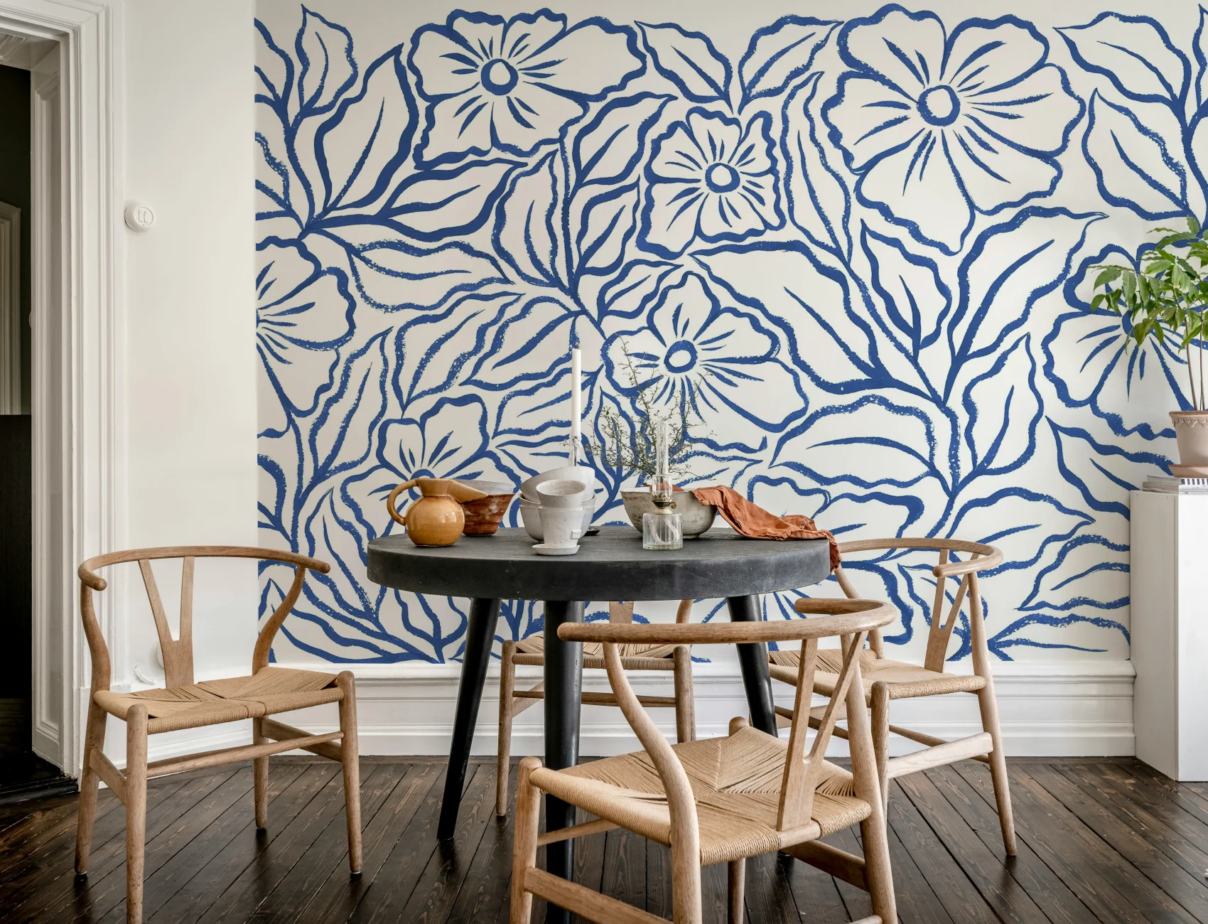 Embrace the Serenity of Blue Ink Flowers